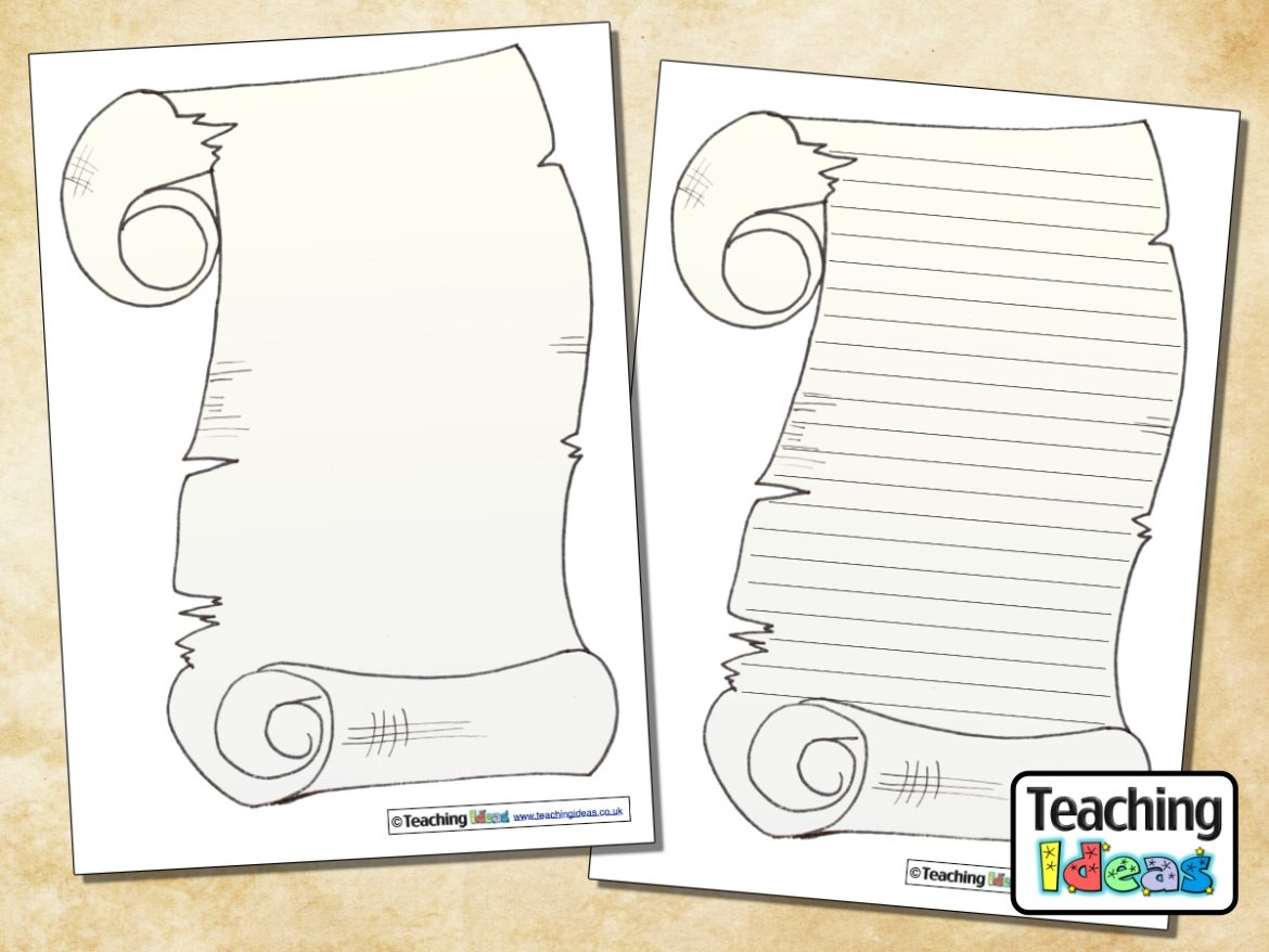 Scroll Paper Templates Teaching Ideas