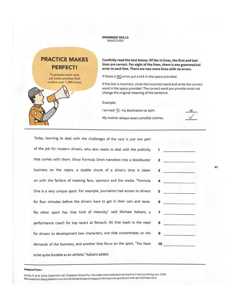 Free Printable Editing Exercise