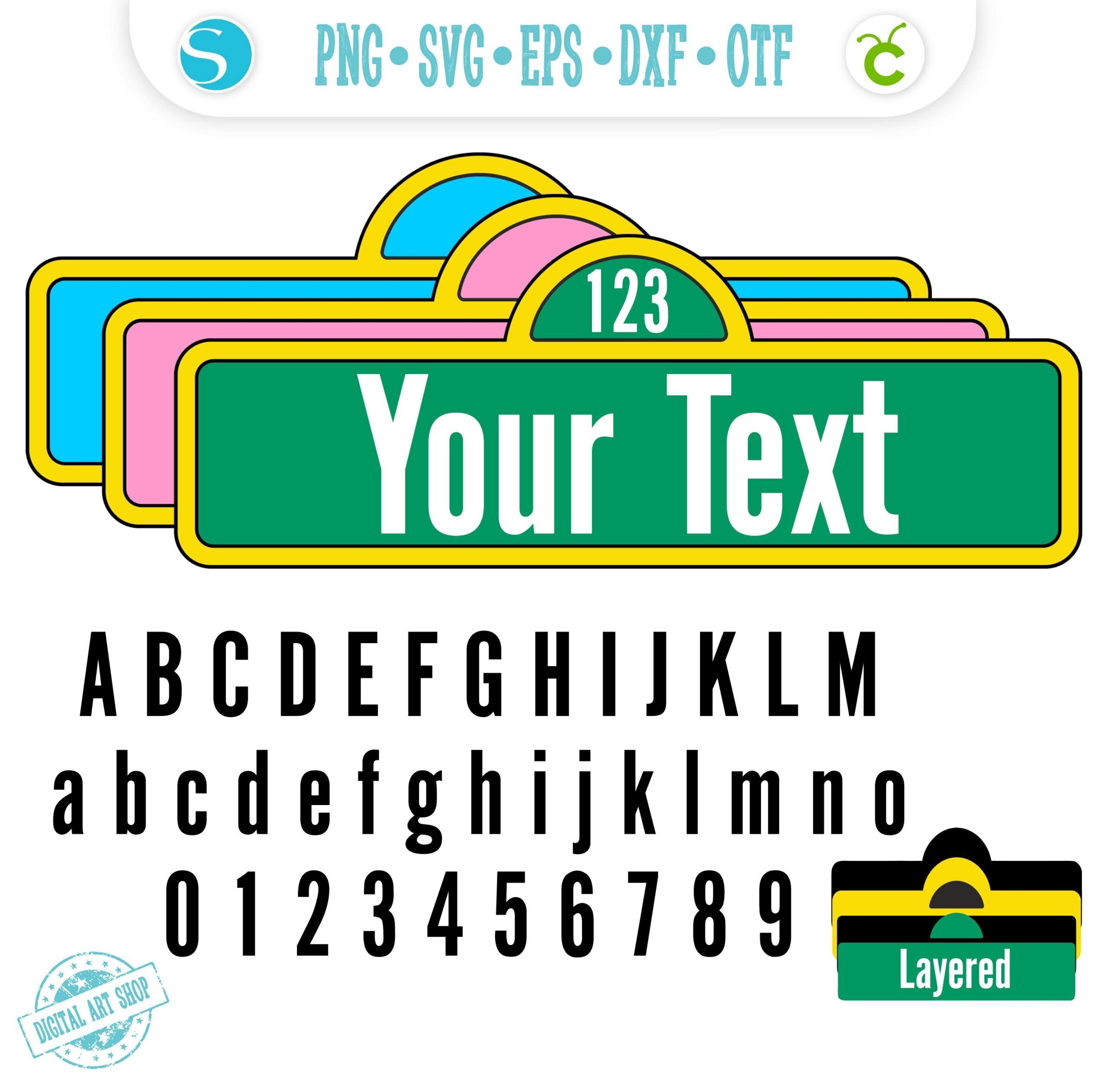 Sesame Street Street Sign Edit Printable