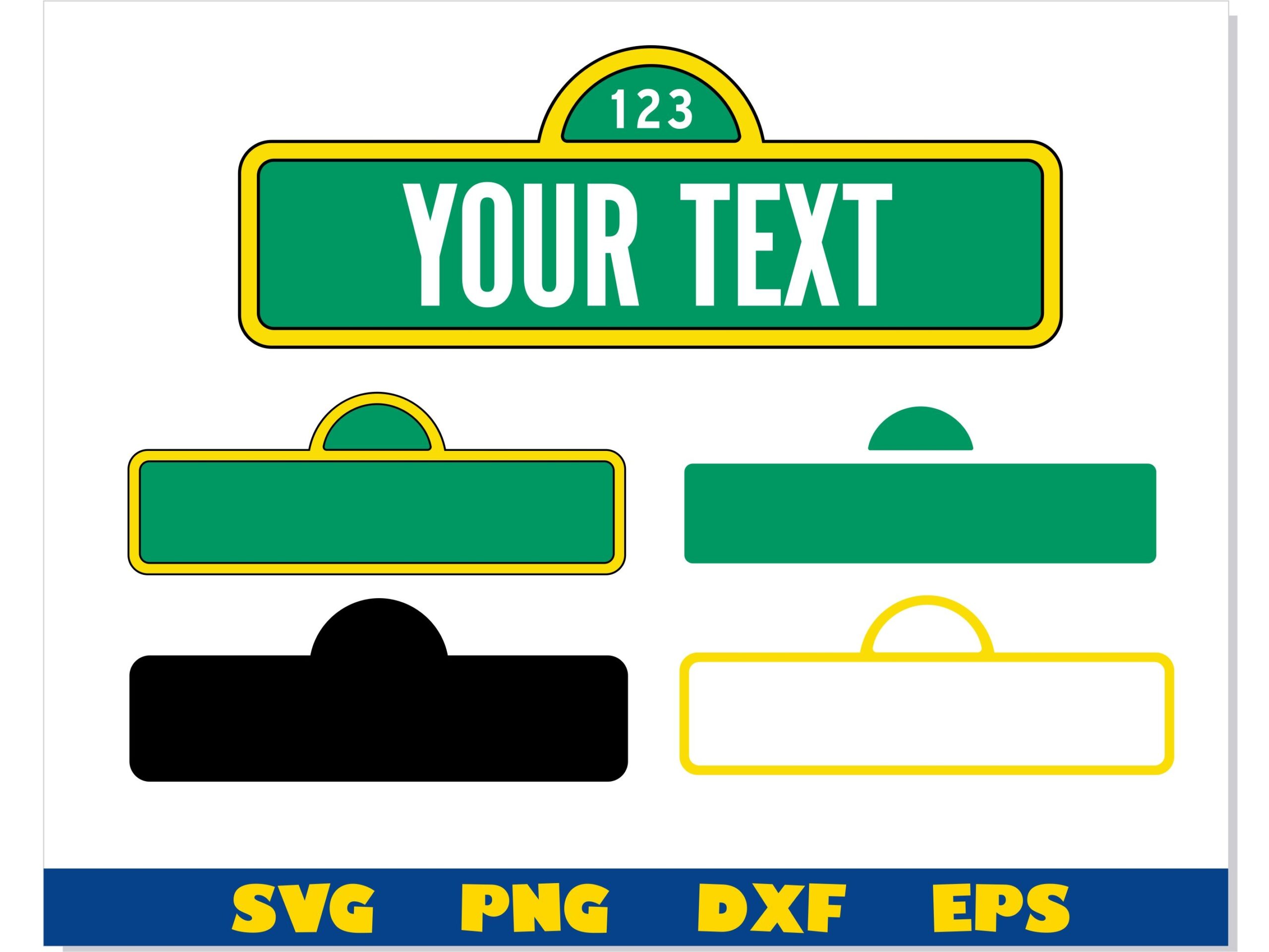 Sesame Street Sign Svg Cricut Sesame Street Sign Custom St Inspire Uplift