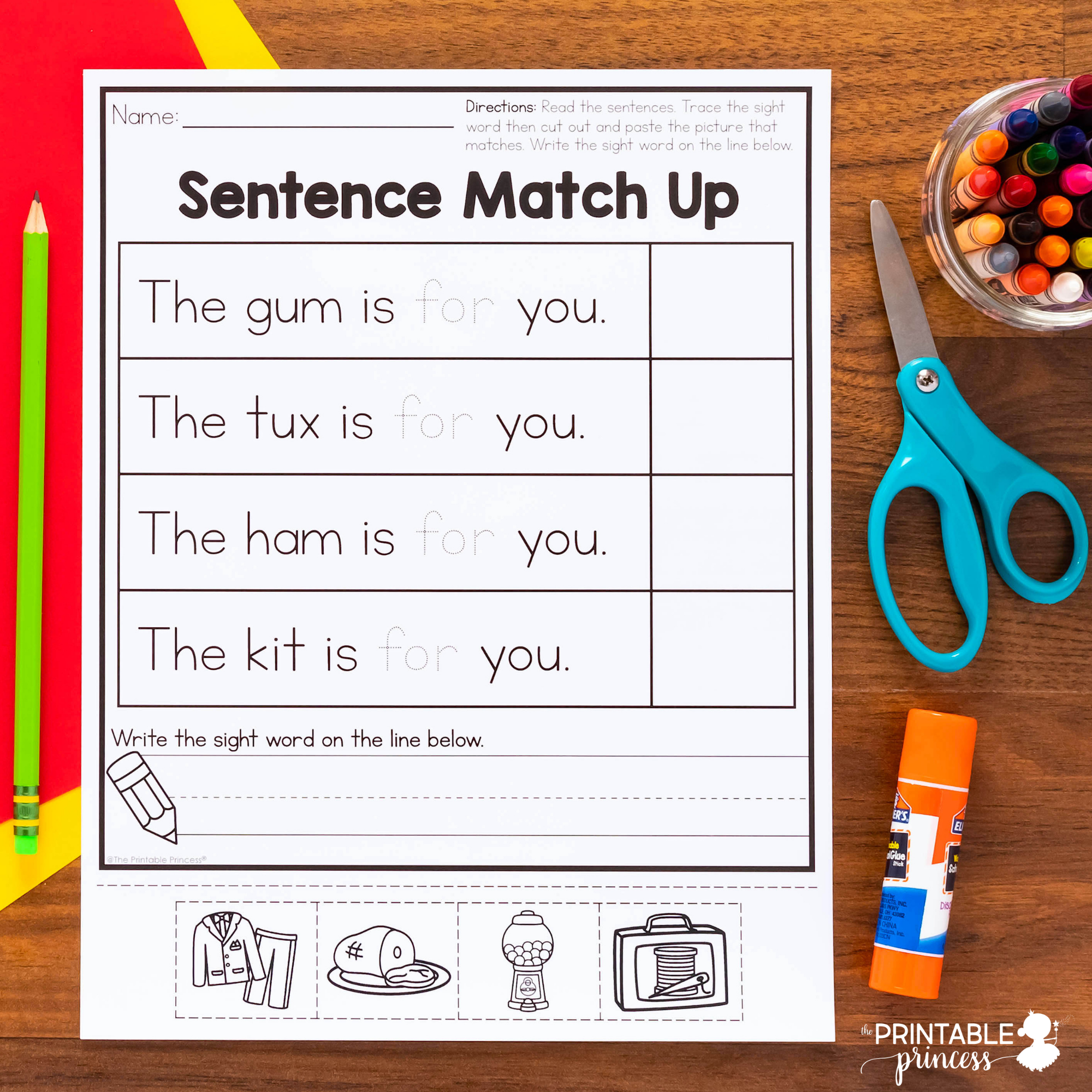 Sight Word Worksheets For Kindergarten The Printable Princess