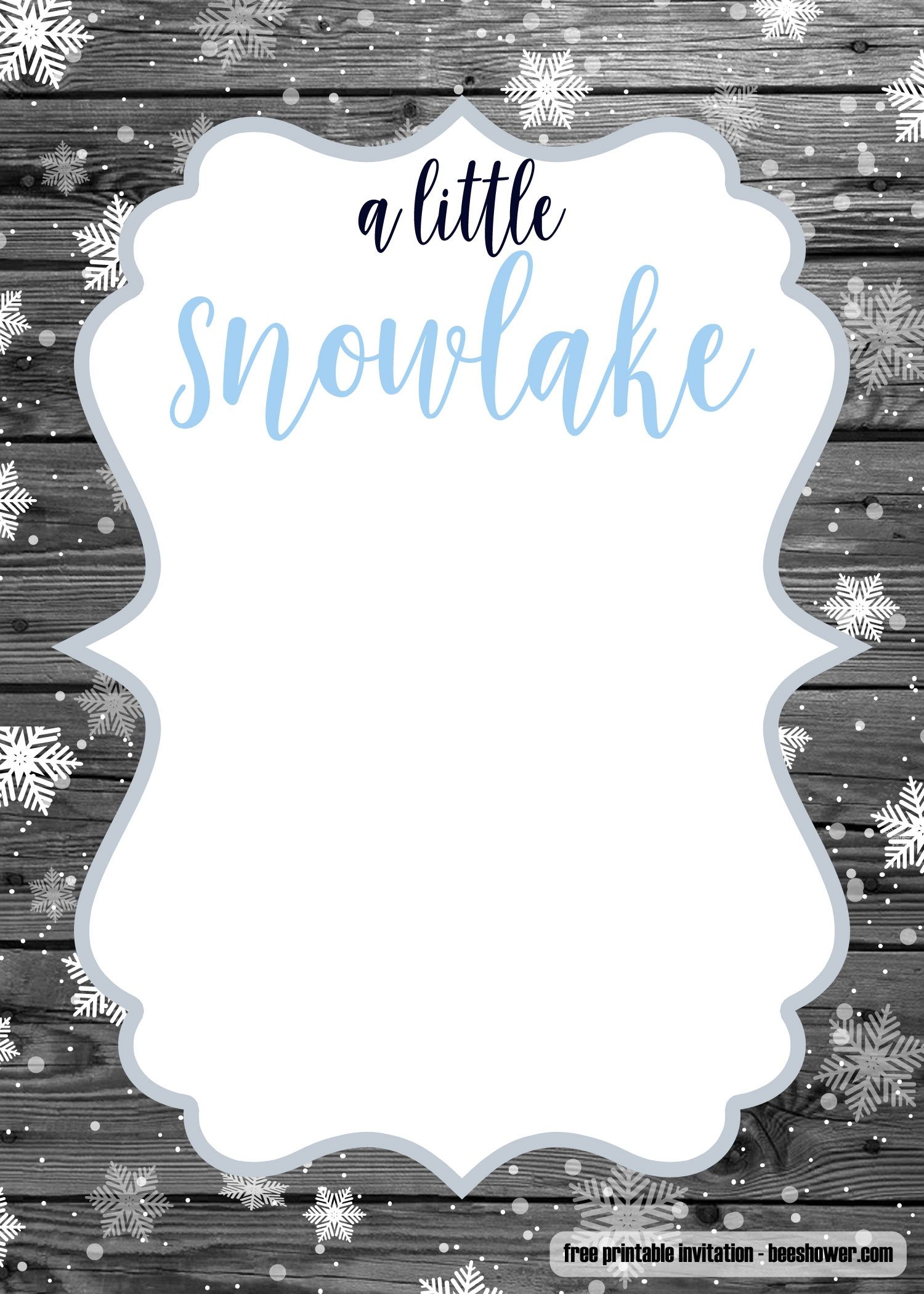 Snowflake Baby Shower Invitations Clearance