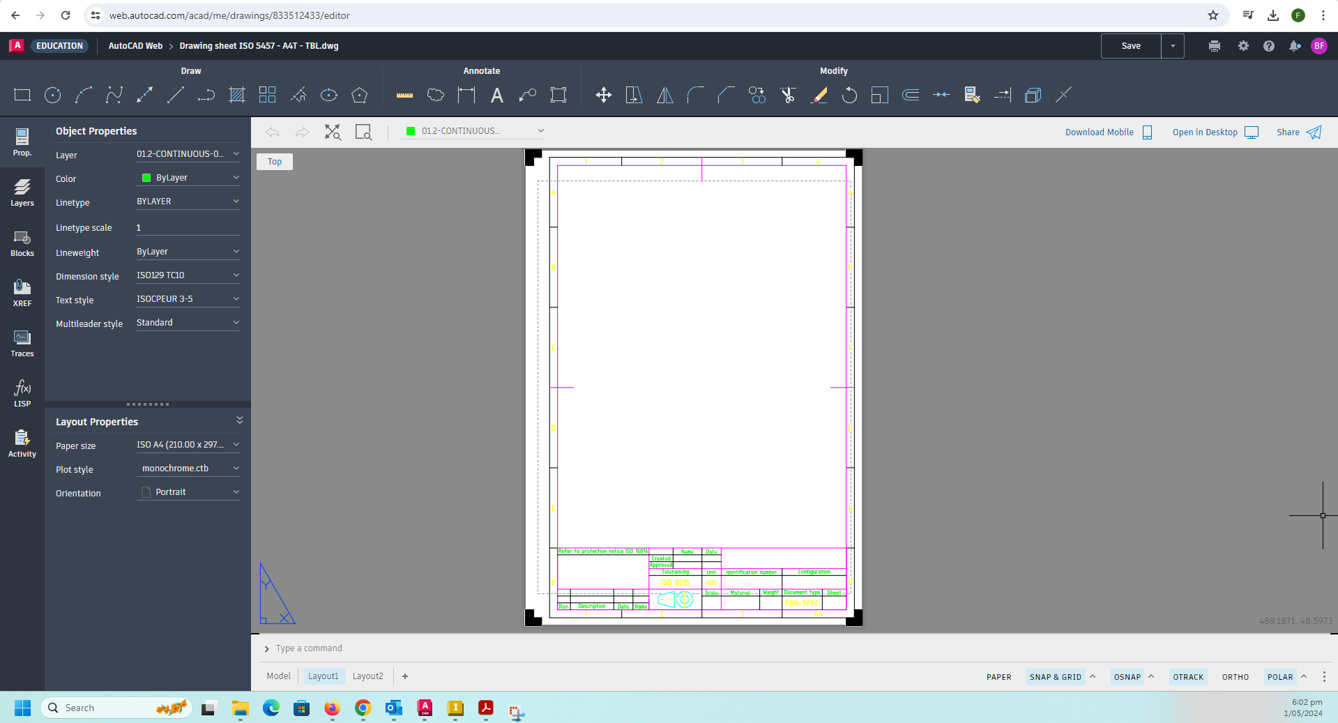 Autocad Edit The Printable Space Layout