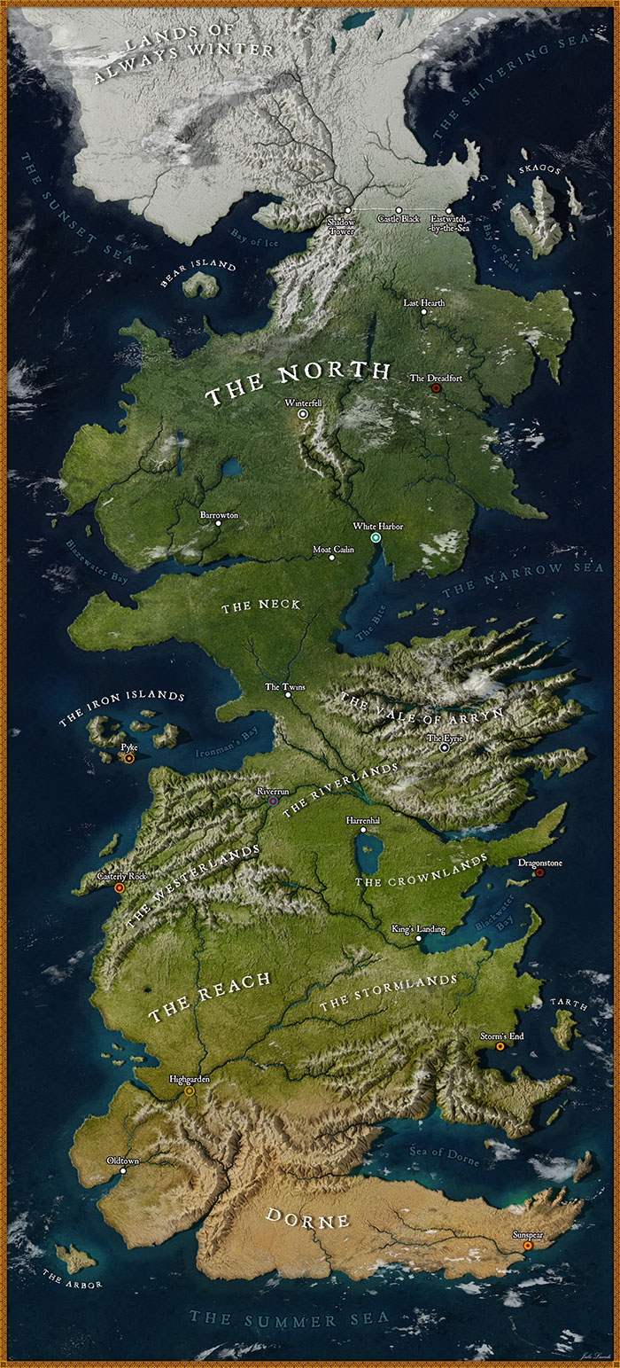 Someone Created A High Resolution Map Of Westeros Bored Panda