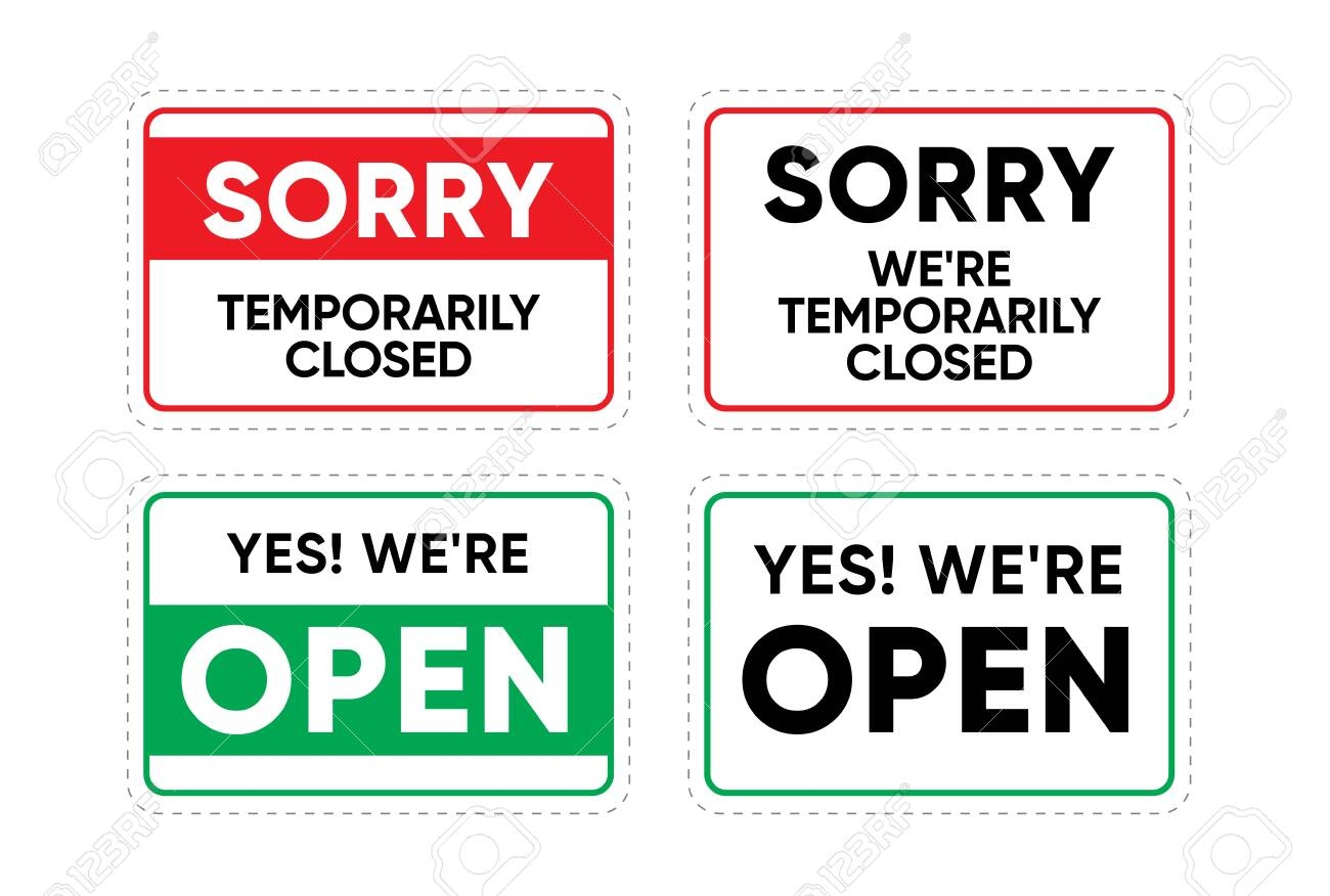 Printable Closed Sign Edit