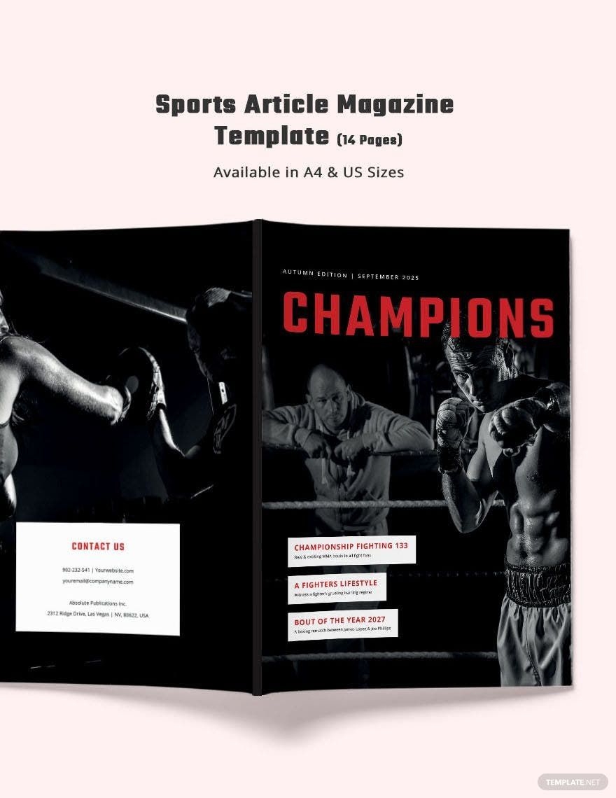 Sports News Magazine Template In InDesign Word Download Template