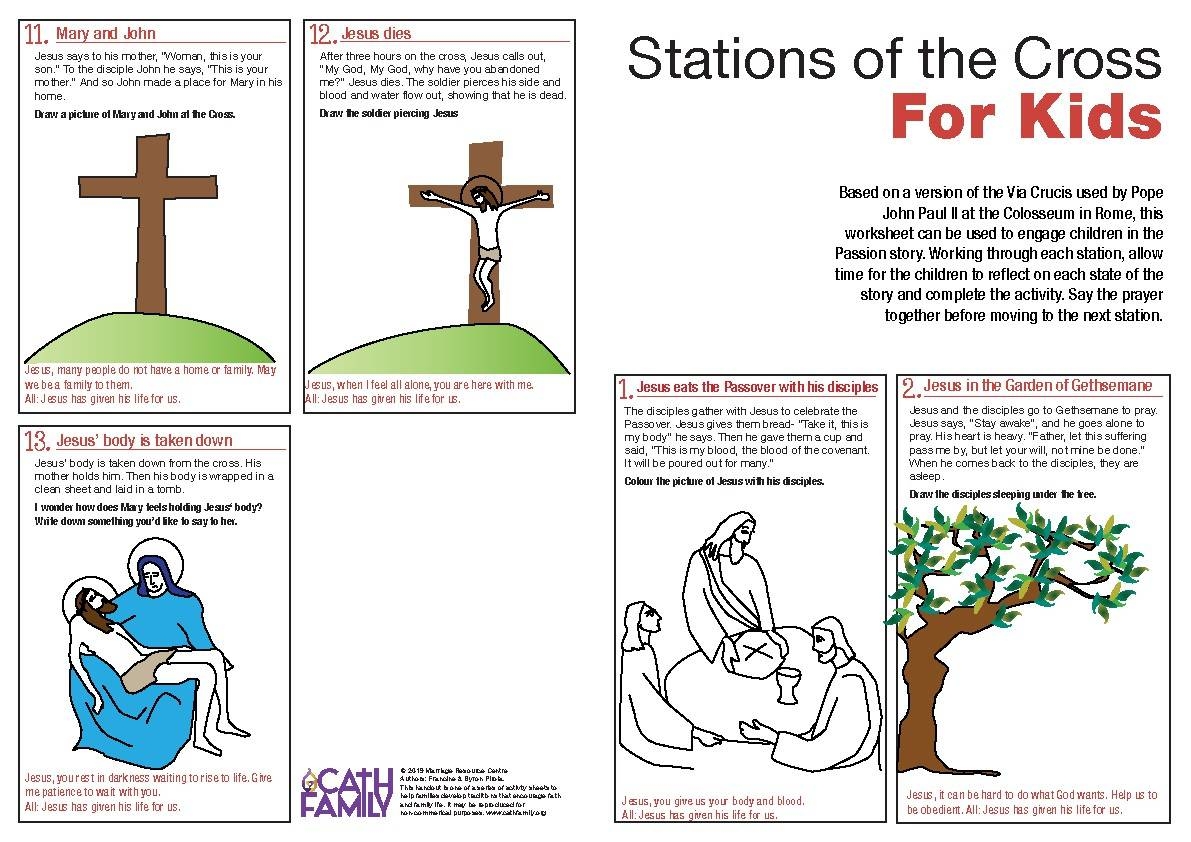 Station Of The Cross For Kids By Catholic Resource Library By CathFamily