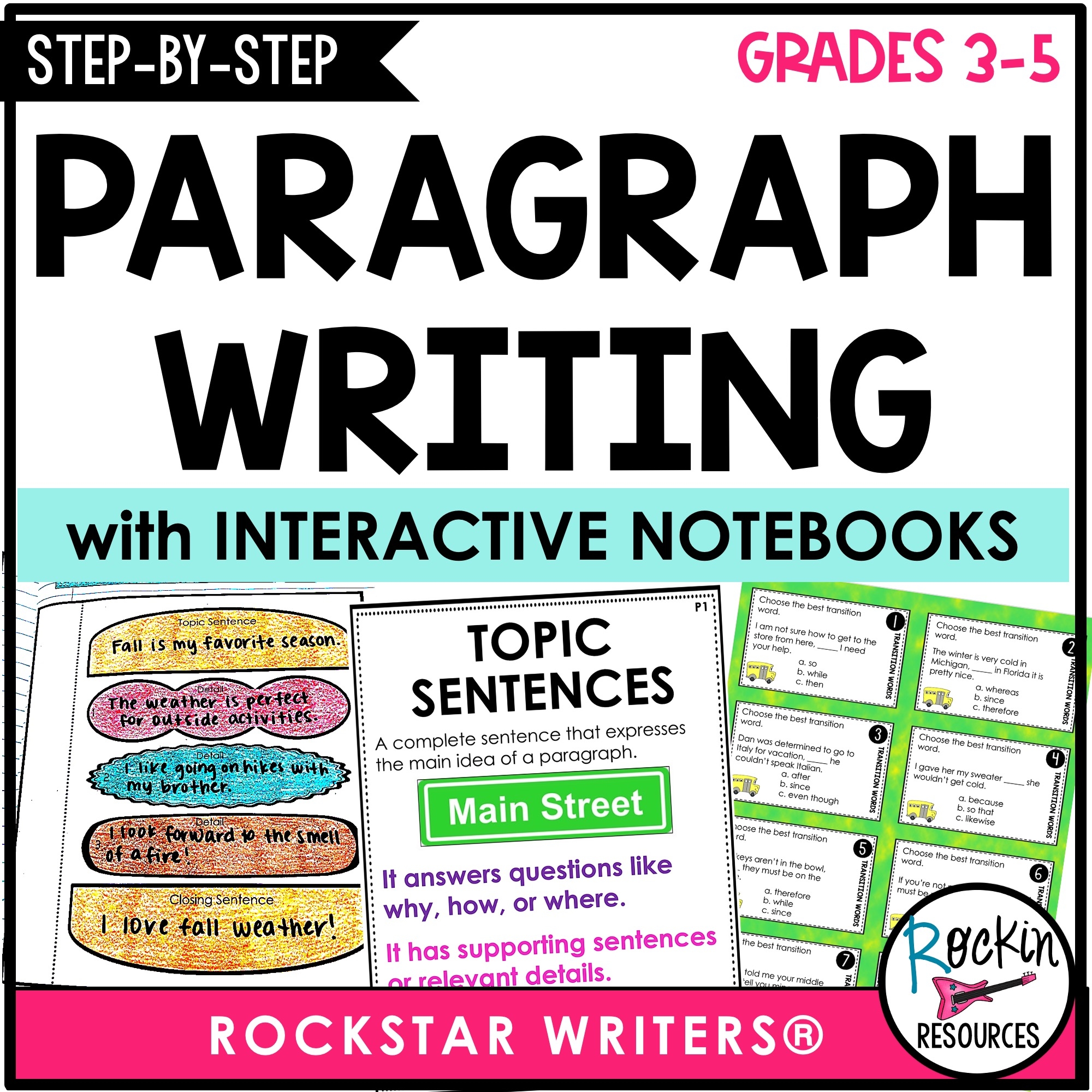 Step by Step Paragraph Writing Rockin Resources