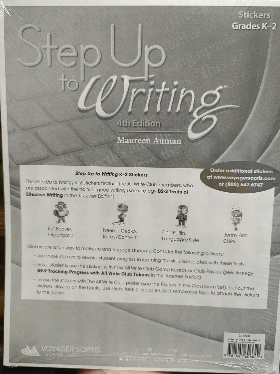 Step Up To Writing Stickers Grades K 2 EBay