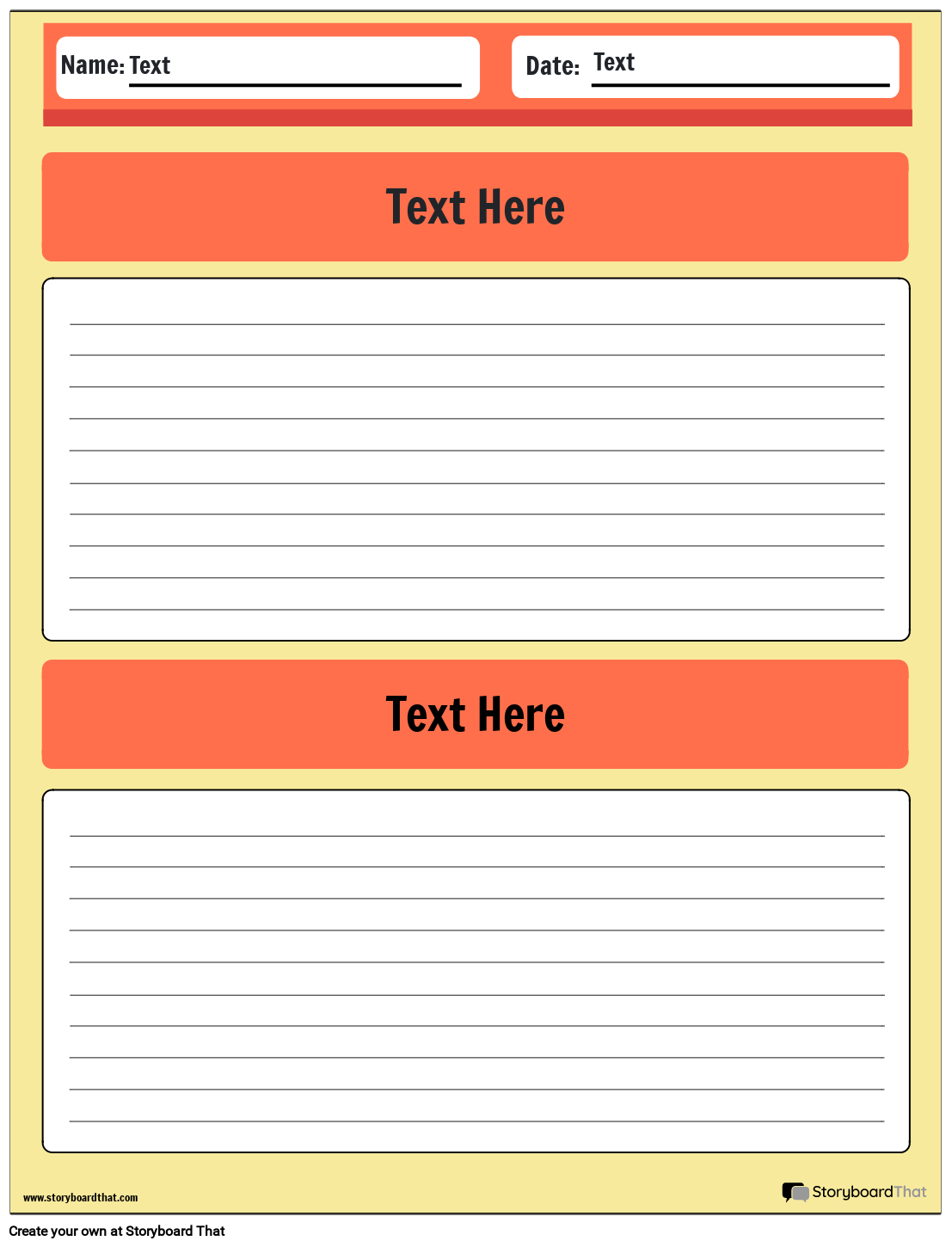 Storyboard That Free Paragraph Writing Worksheet Creation