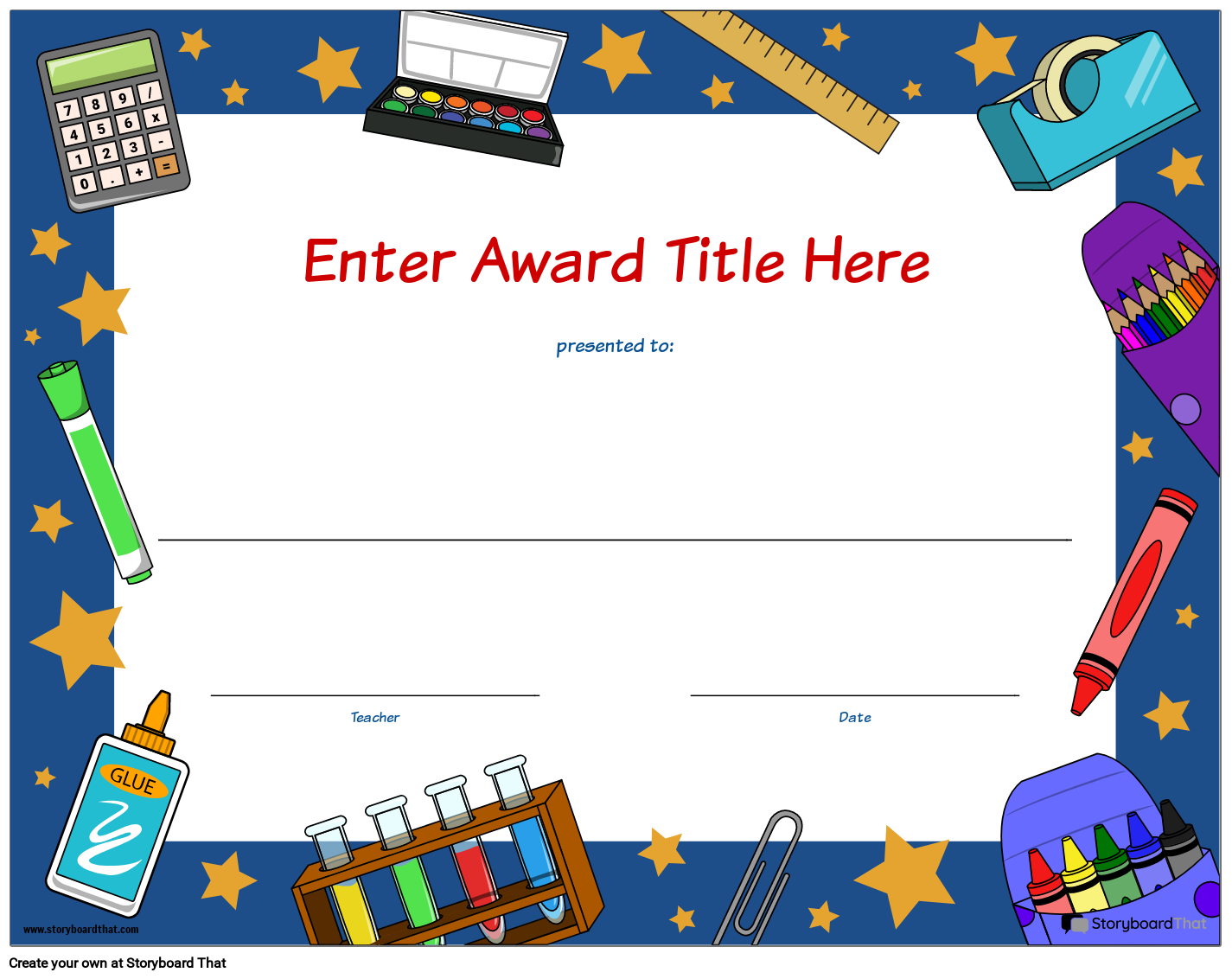Free Editable Printable Awards Certificates