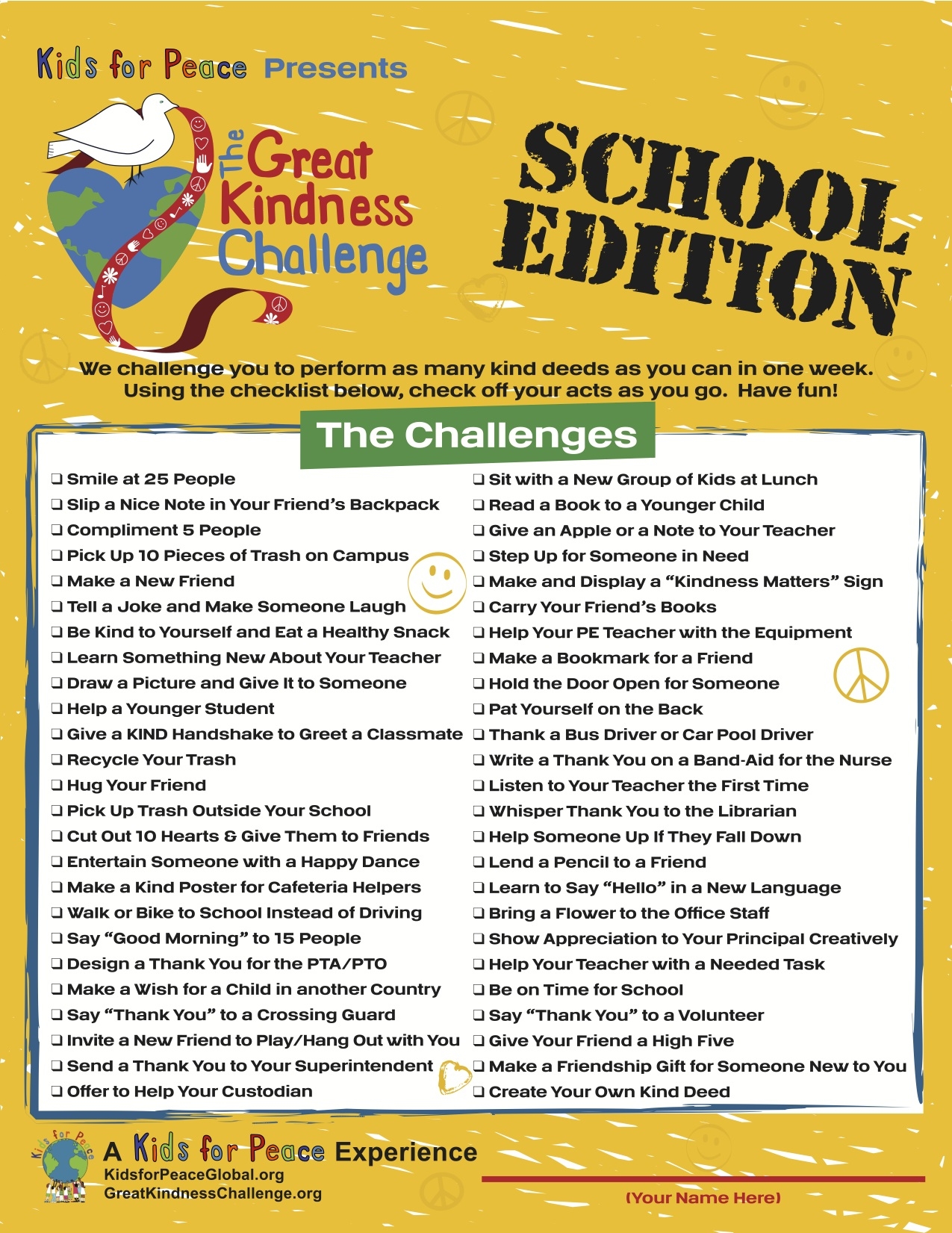 Students All Over The Country Are Making Room For Extra Kindness This Week The Great Kindness Challenge Is The Best Idea For Kids Right Now