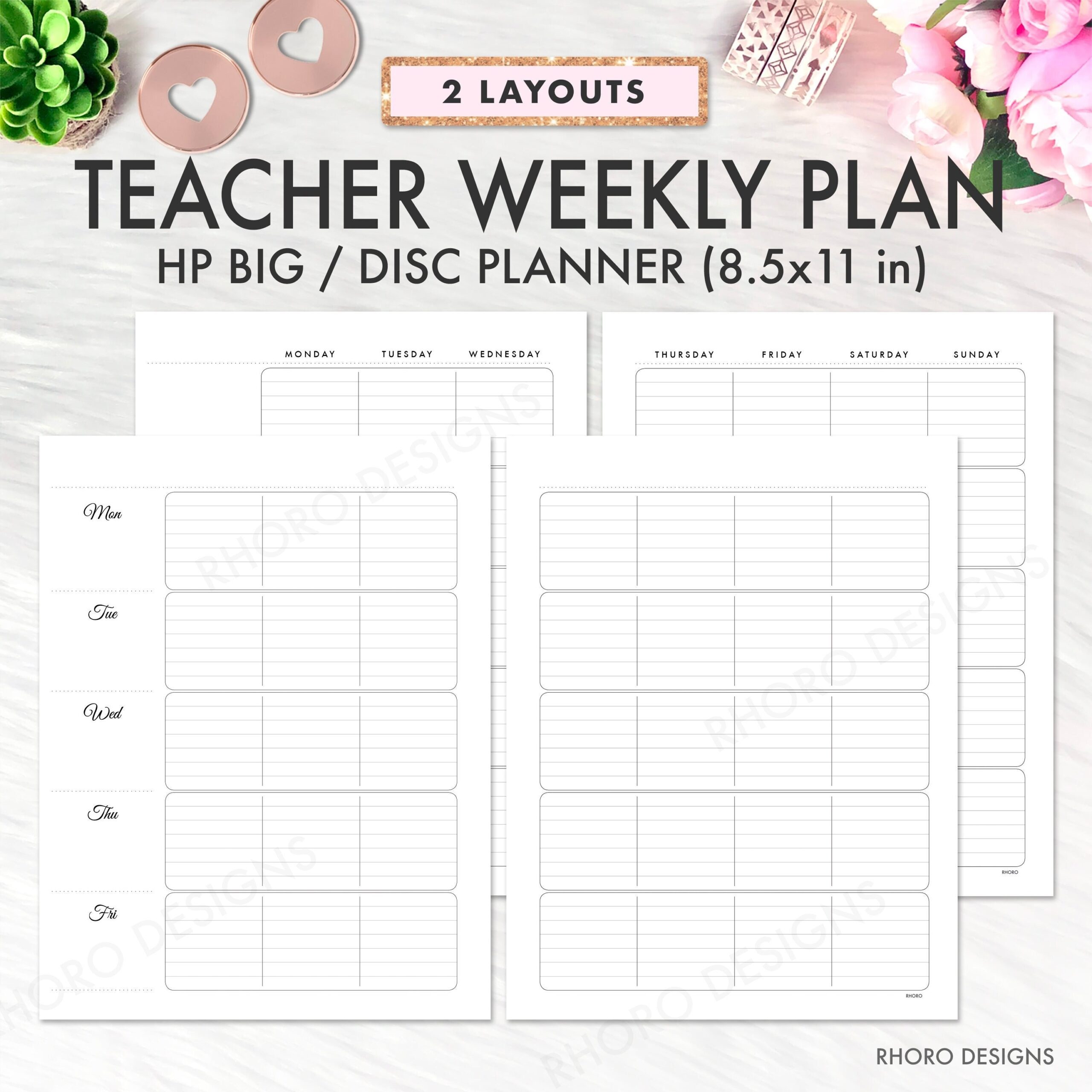 Teacher Happy Planner Big Printable Insert Teacher Weekly Plan Insert Happy Planner Big Teacher Weekly Undated Refill Printable Inserts Etsy New Zealand