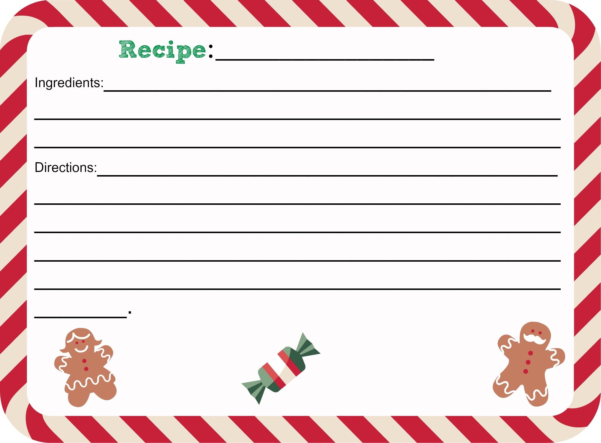 Ten Delicious Food Gifts Free Printable Recipe Cards Worksheets Library