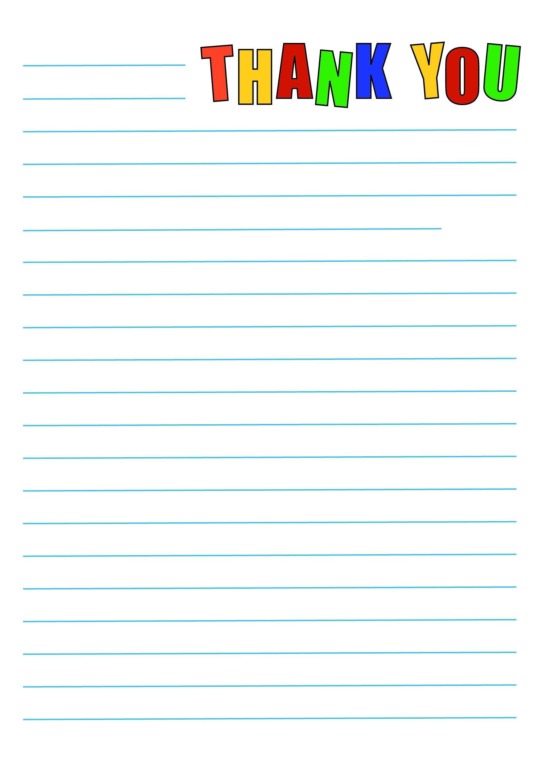 Blank Editable And Printable Thank You Notes