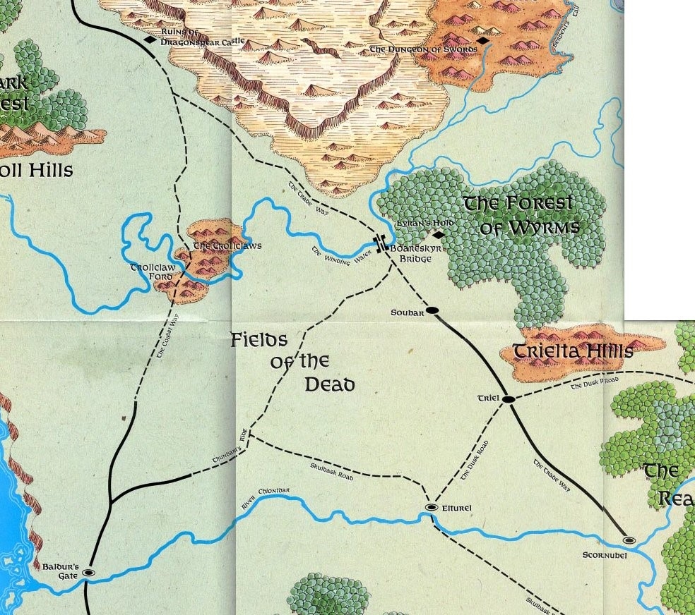 Printable Map Of City Of Baldur's Gate 5e 5th Edition