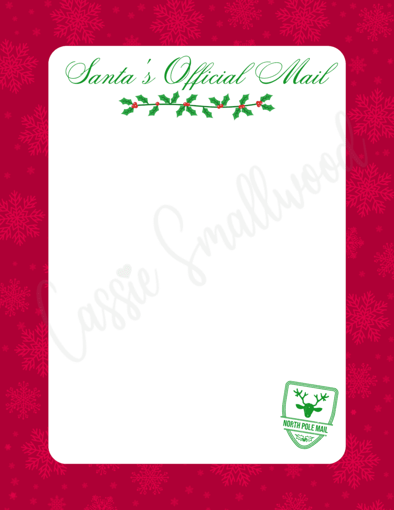 Editable Free Printable Letter From Santa Template With A Border Around It