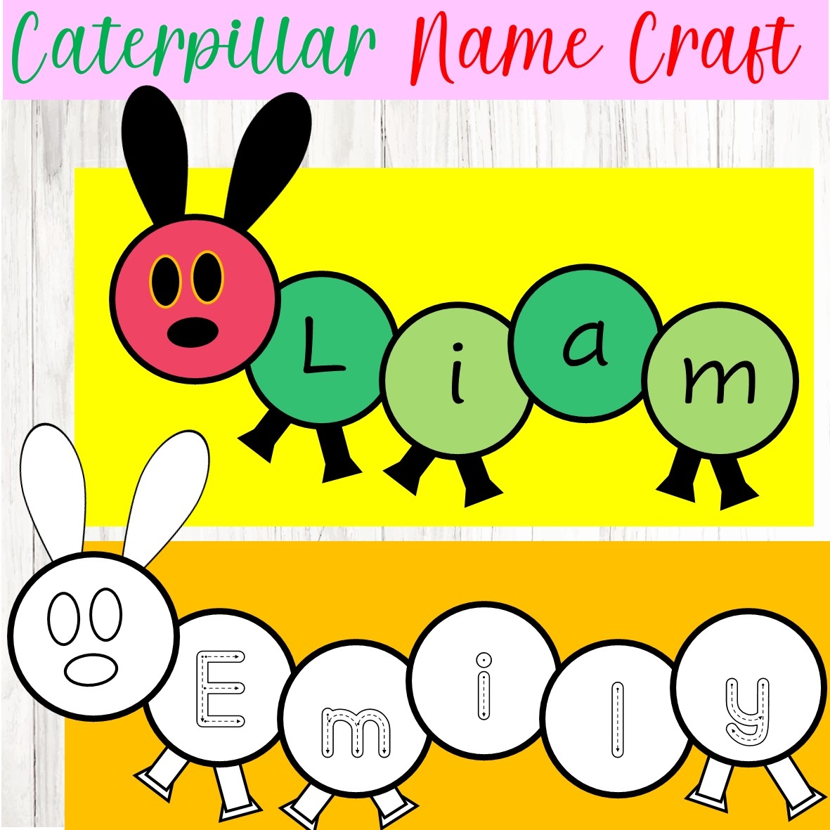 The Very Hungry Caterpillar Name Craft Inspired By ERIC CARLE S Book Back To School Craft Spring Activity Zippi Kids