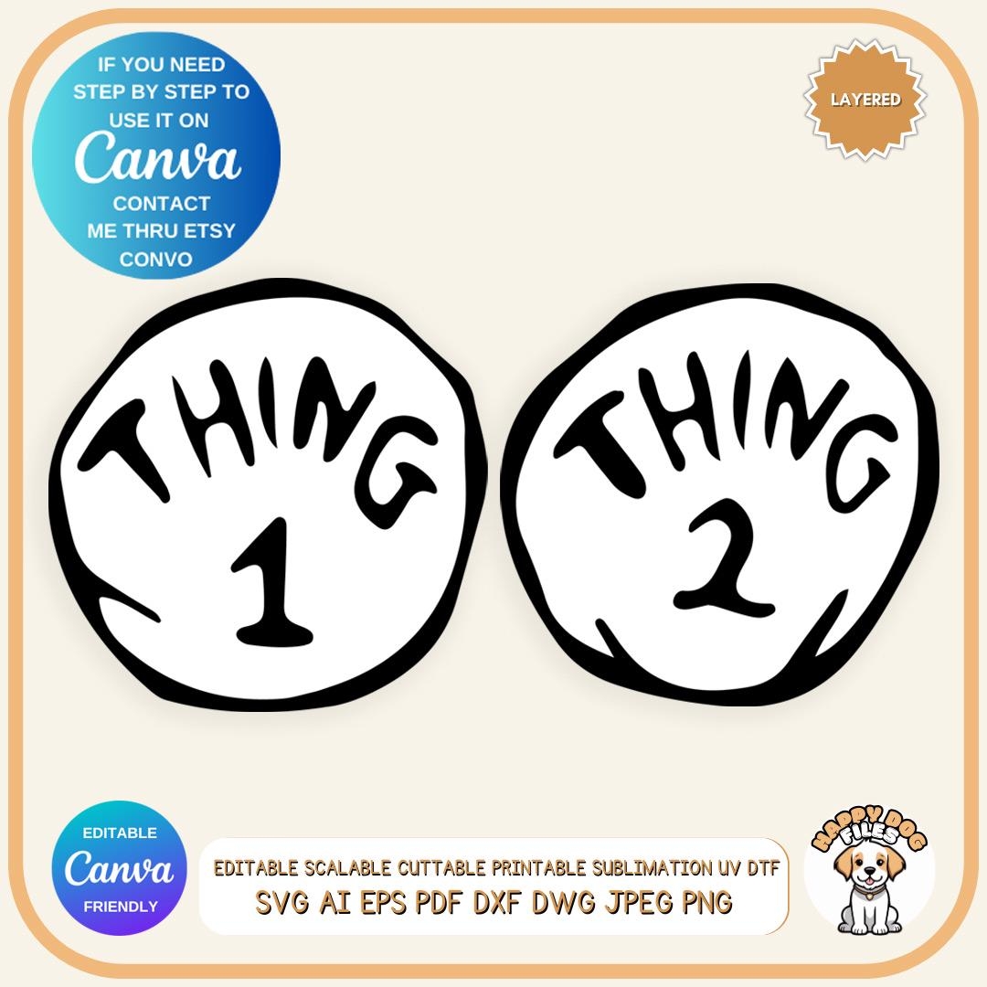 Thing 1 Thing 2 Logo Etsy