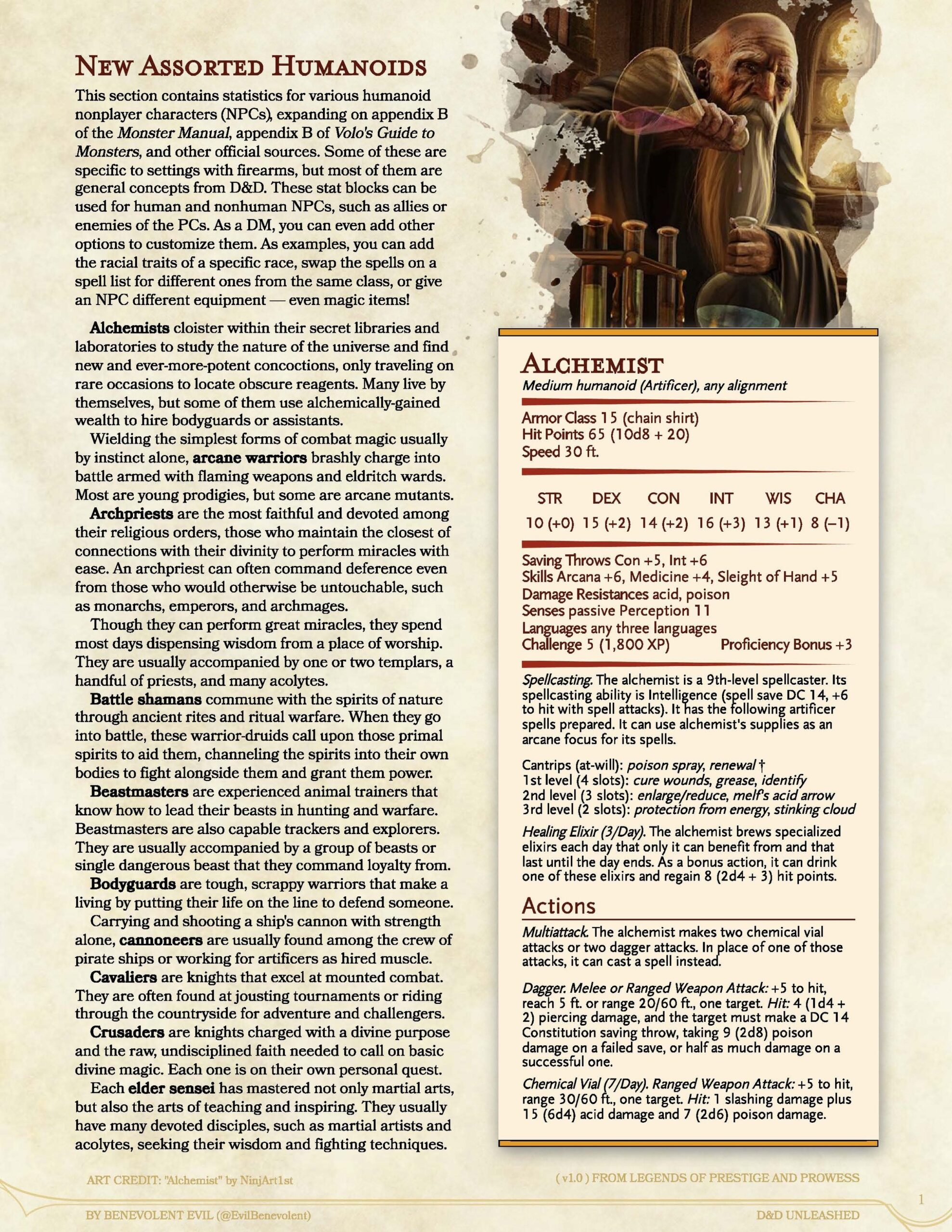 Thirty One New Humanoid NPCs DND Unleashed A Homebrew Expansion For 5th Edition Dungeons And Dragons