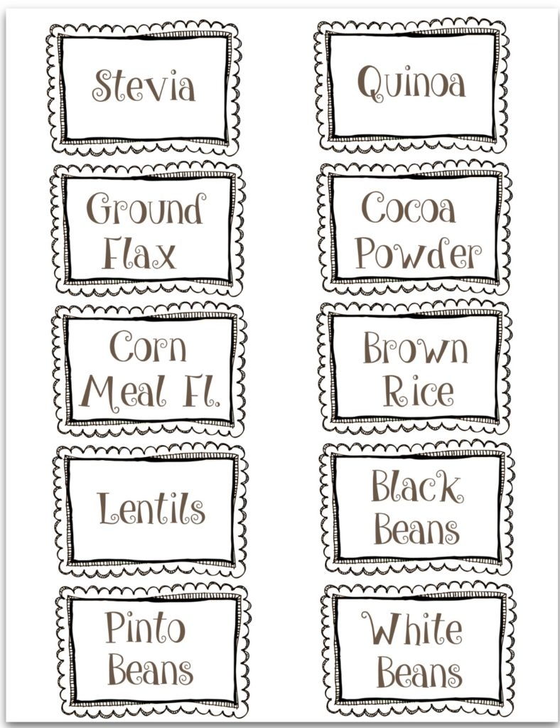 Free Printable Editable Pantry Labels