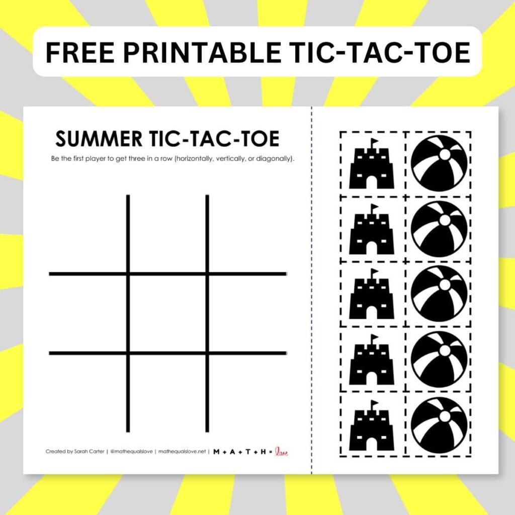 Tic Tac Toe Board Printable Free PDF Templates 