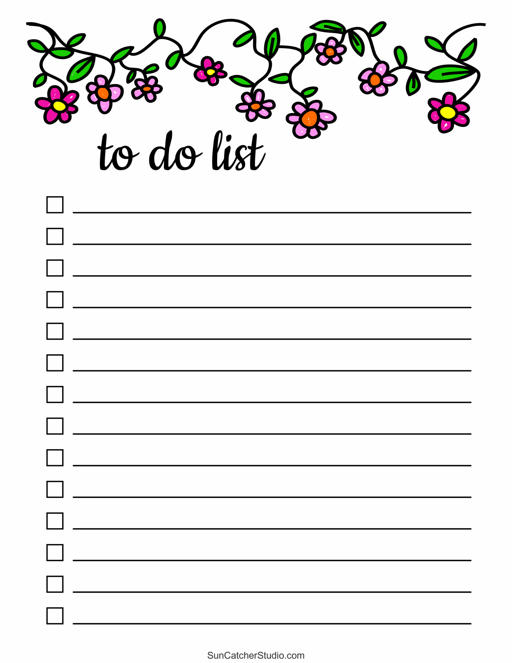 To Do List Free Printable PDF Templates Things To Do Free Printables Monograms Design Tools Patterns DIY Projects