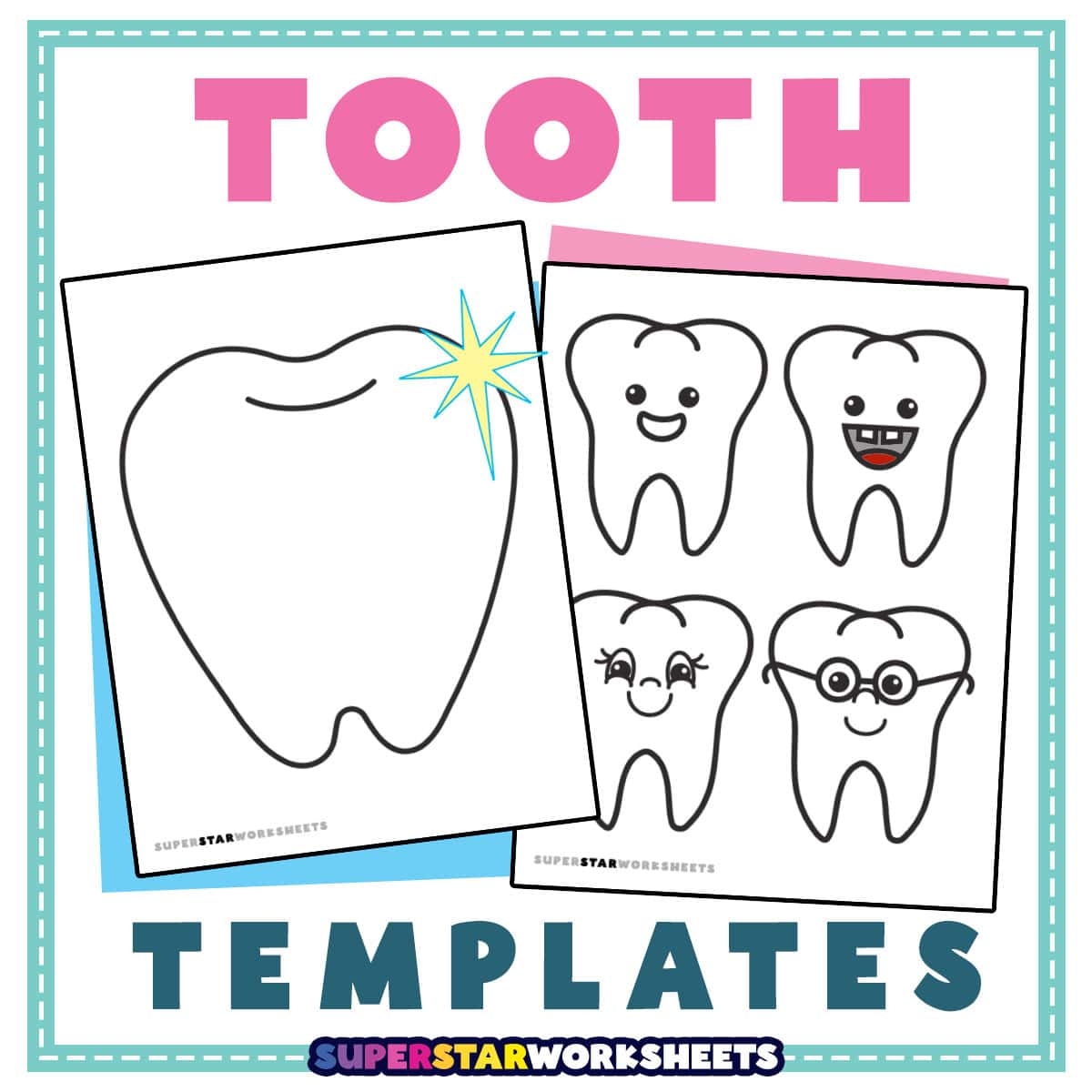 Free Printable And Editable Paper With Teeth On Them