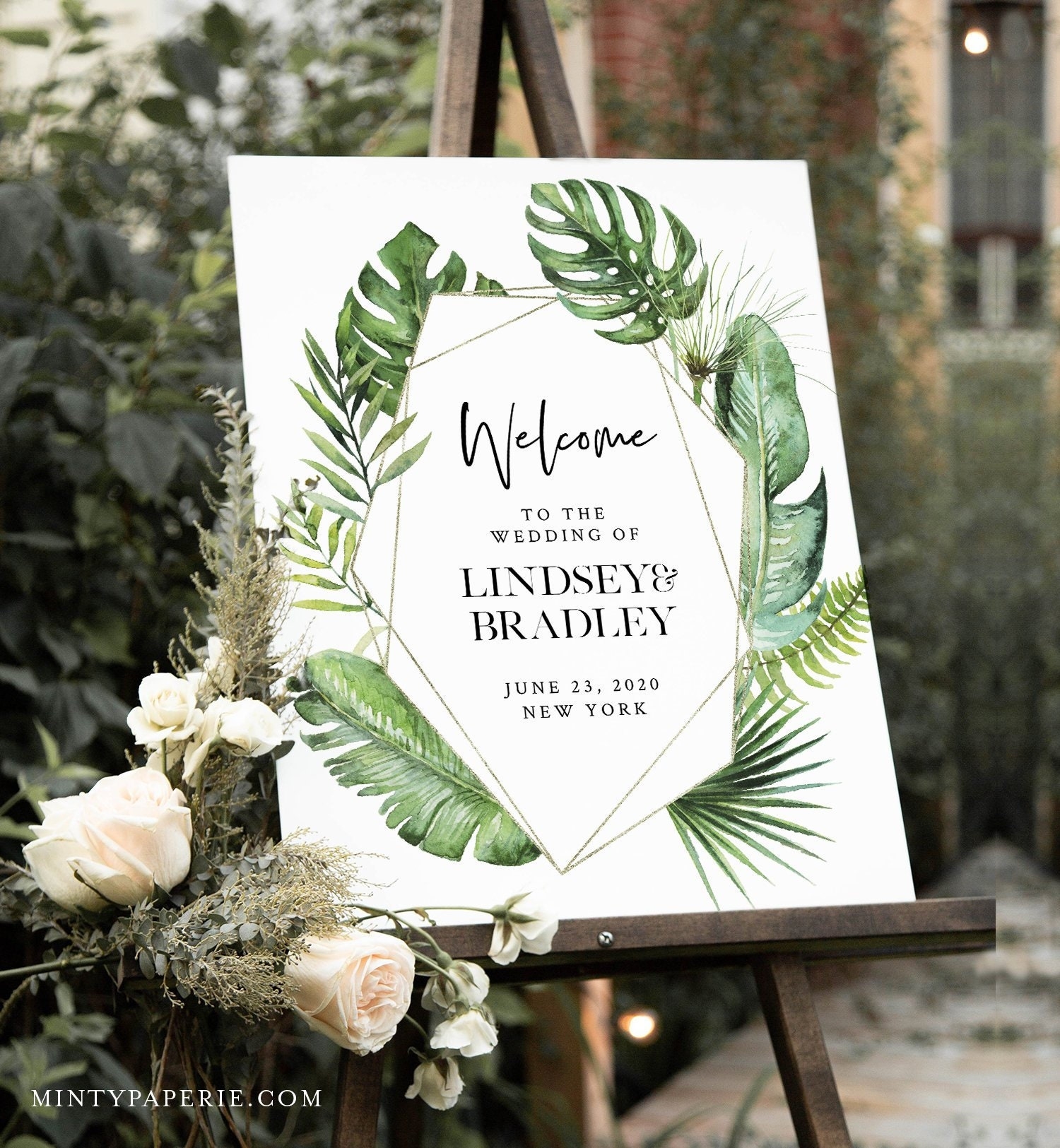Printable Poster Tropic Editable Coordinating Paper