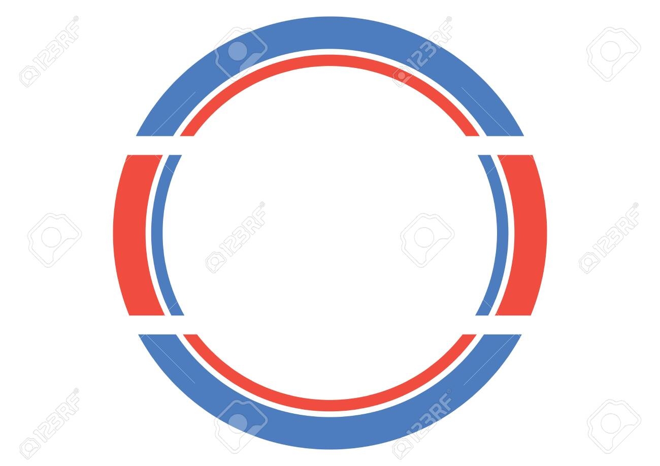 Two Colors Round Logo Template Blue And Red Circle Logo Logo Template Royalty Free SVG Cliparts Vectors And Stock Illustration Image 151868688 