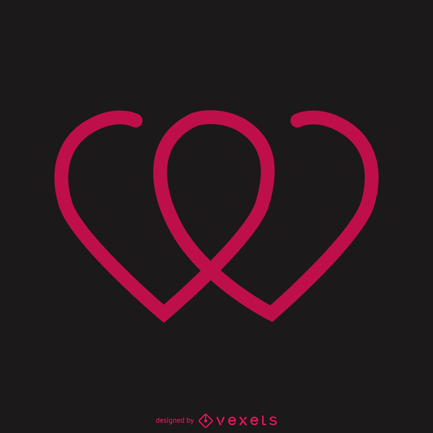 Printable Editable Images Of Double Hearts