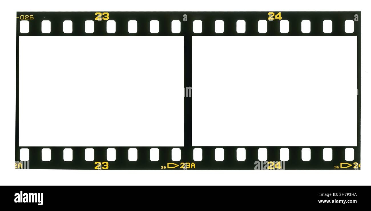 Two Pictures Film Strip Texture With Blank Space Template Background And Path For Pictures Stock Photo Alamy