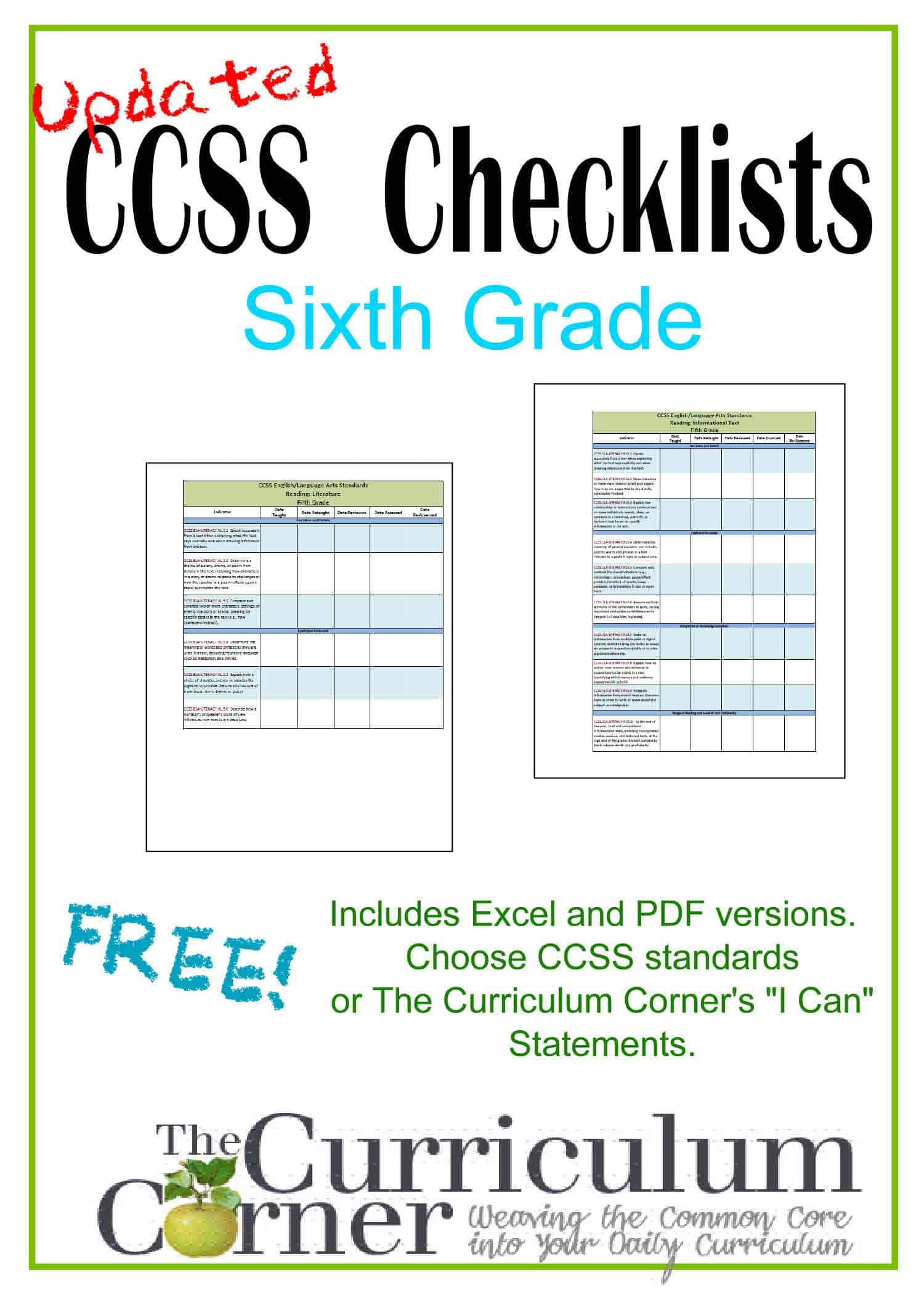 Printable Daily Practice Edit Sheets Sixth Grade