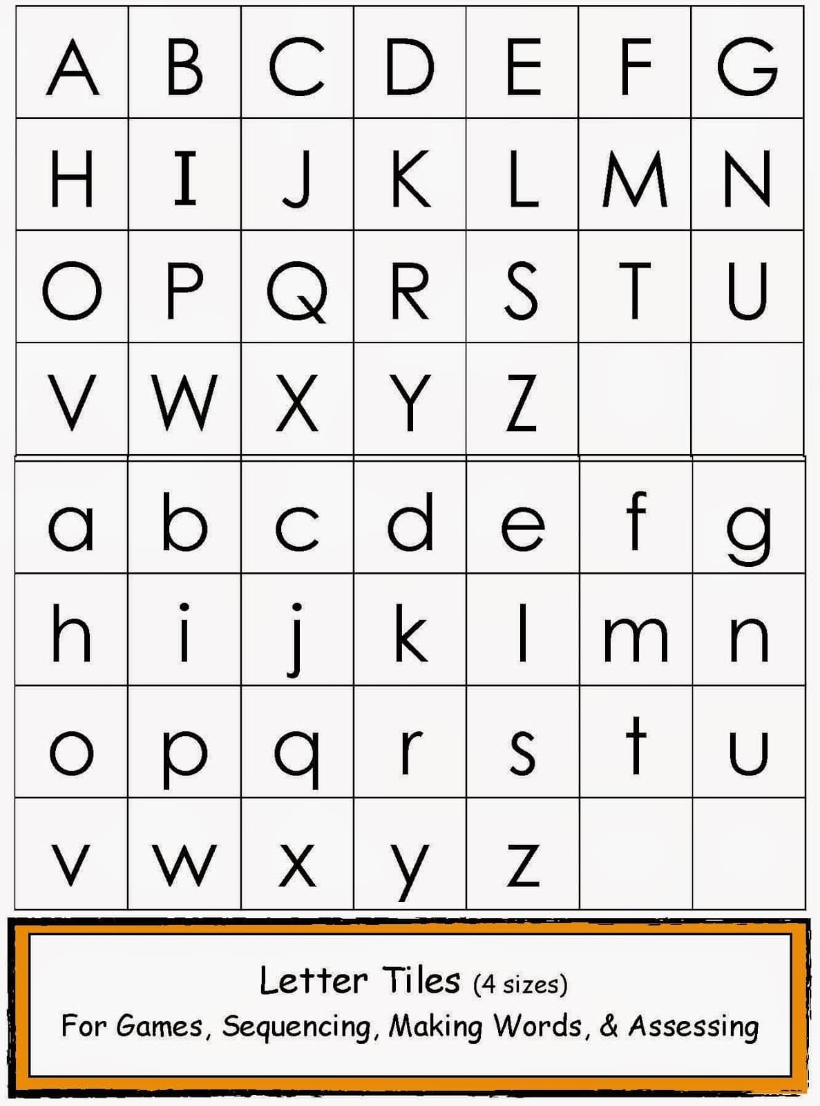 Upper And Lowercase Letter Tiles Classroom Freebies