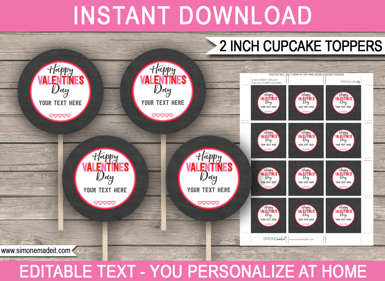 Valentine s Day Printables Party Invitations Decorations