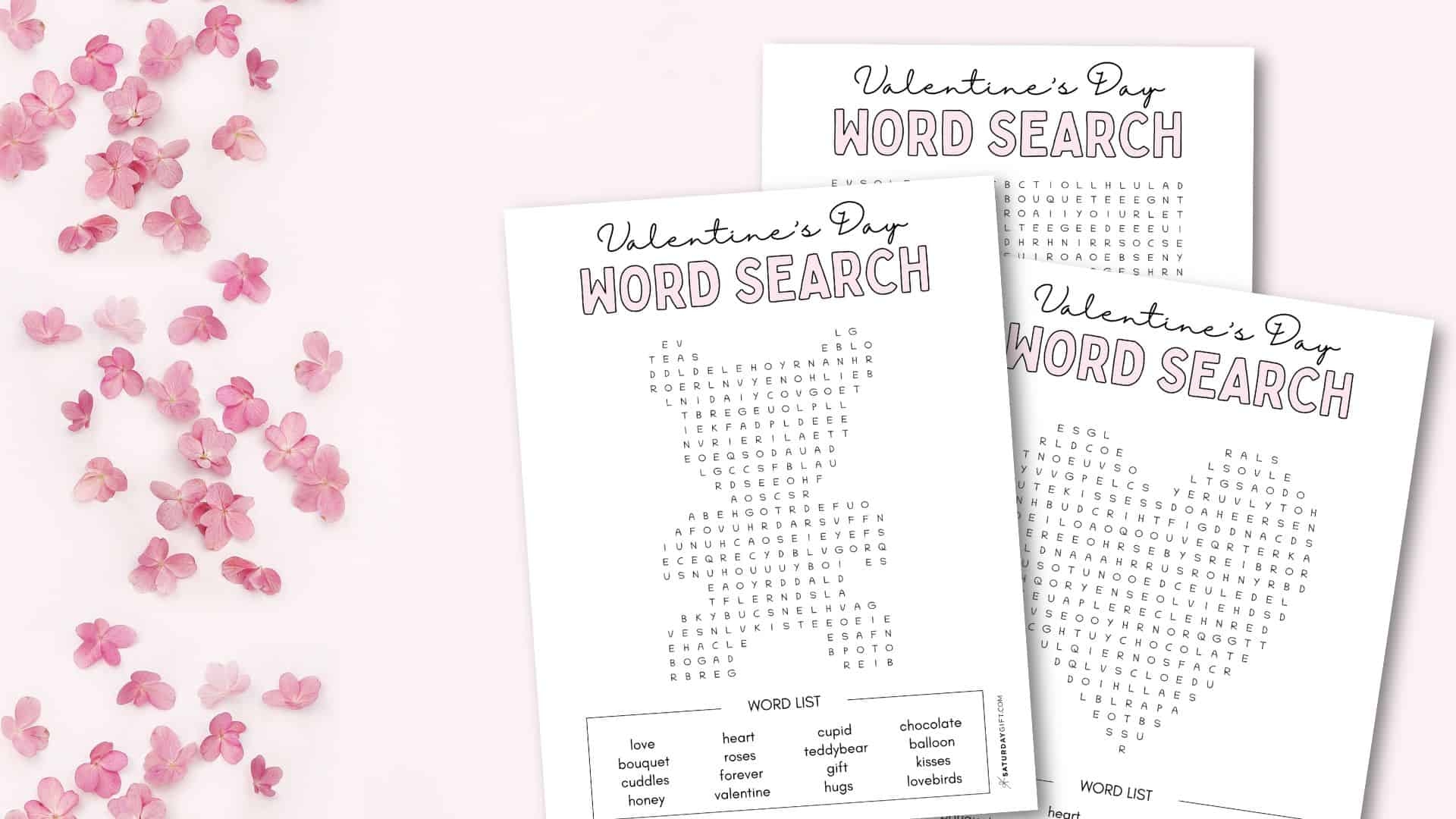 Valentine s Day Word Search Cute Free Printables SaturdayGift