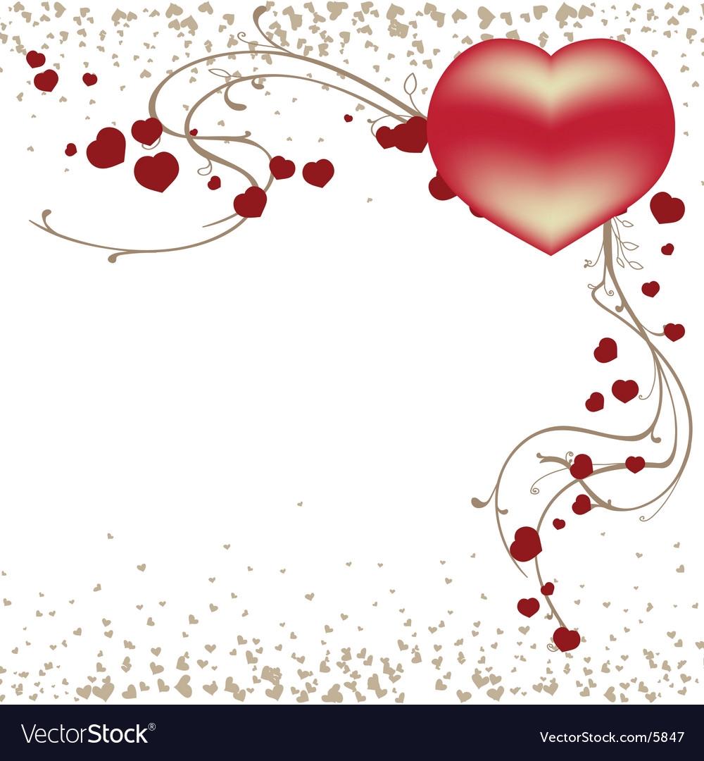 Valentines Day Card Template Royalty Free Vector Image