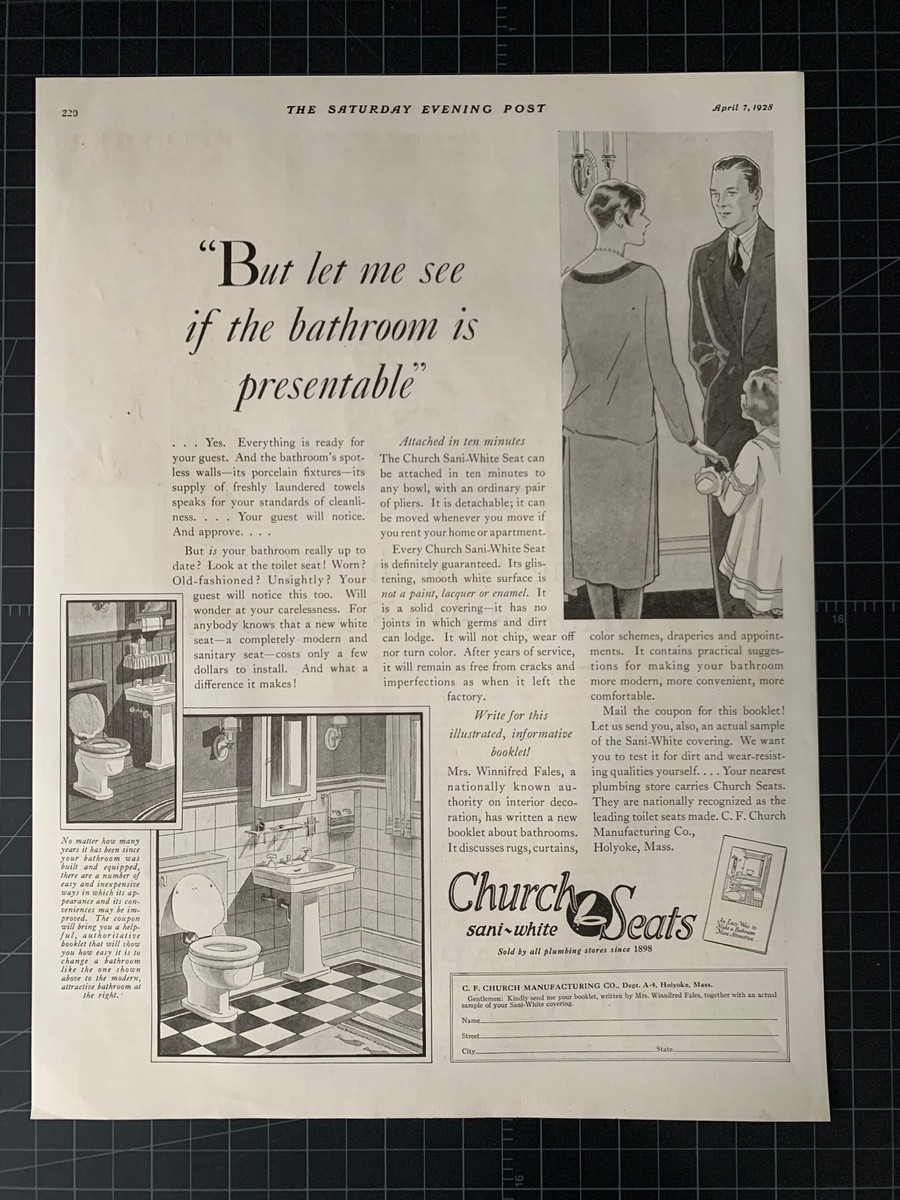 Vintage 1928 Church Seats Print Ad EBay