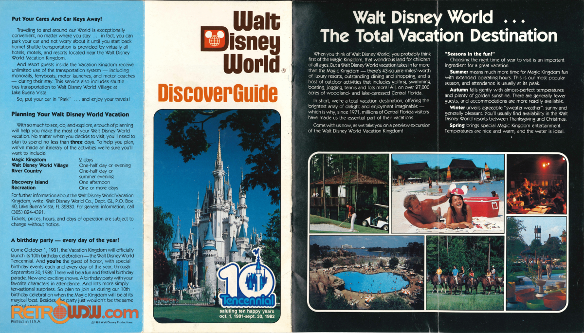 Walt Disney World Brochures RetroWDW