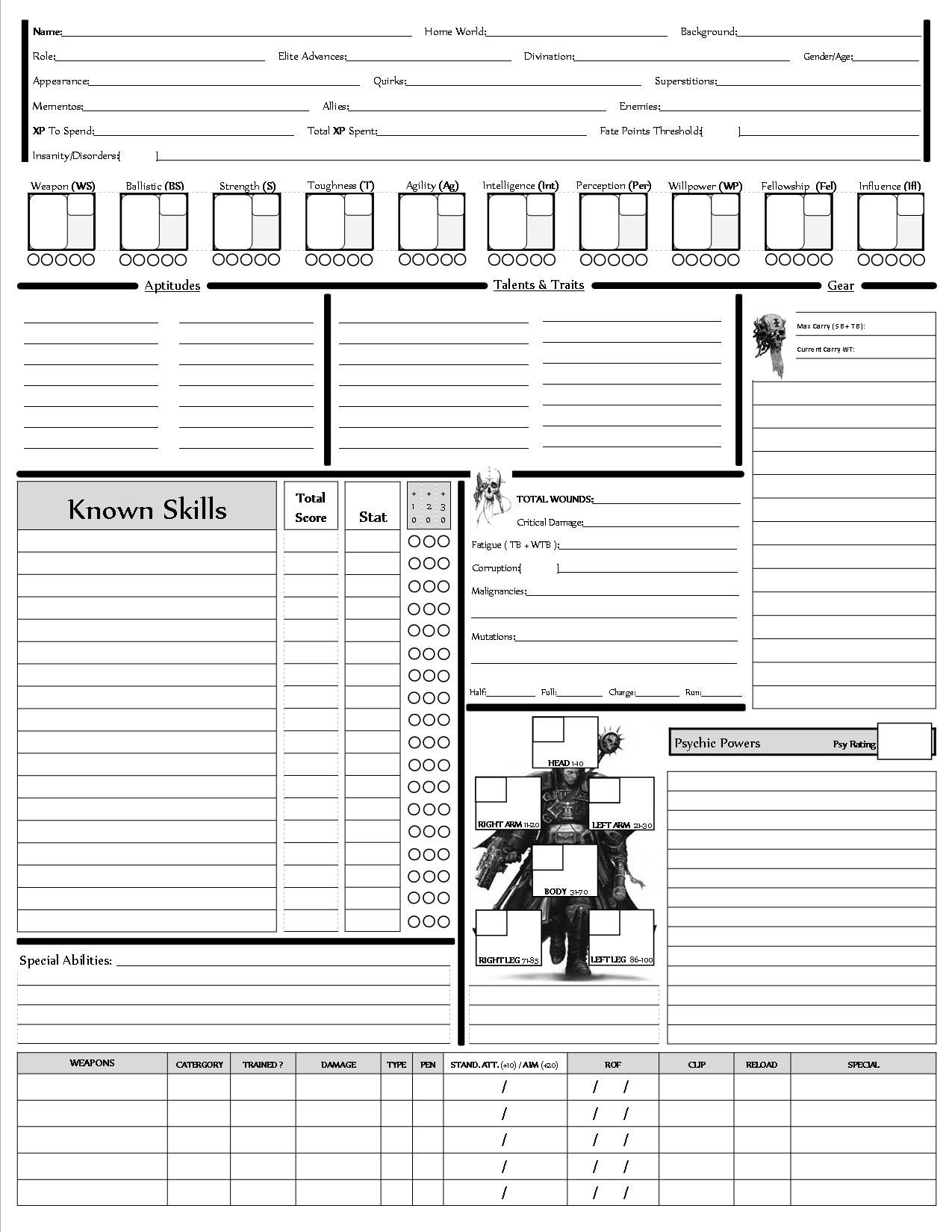 Warhammer 40000 Dark Heresy RPG Enemies Beyond