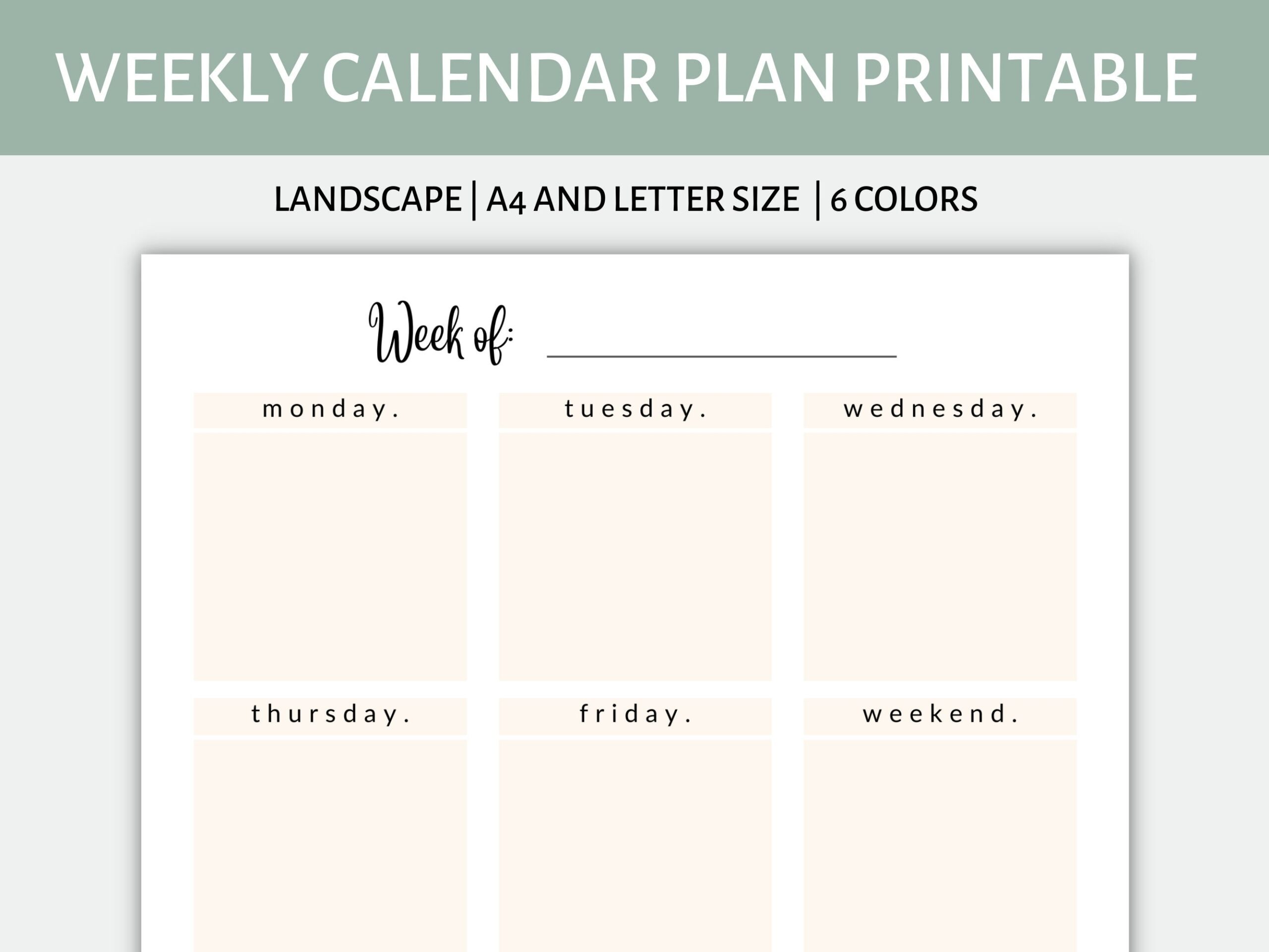 Editable Printable Weekly Calendar Editable Printable Weekly Planner With Parent Signature
