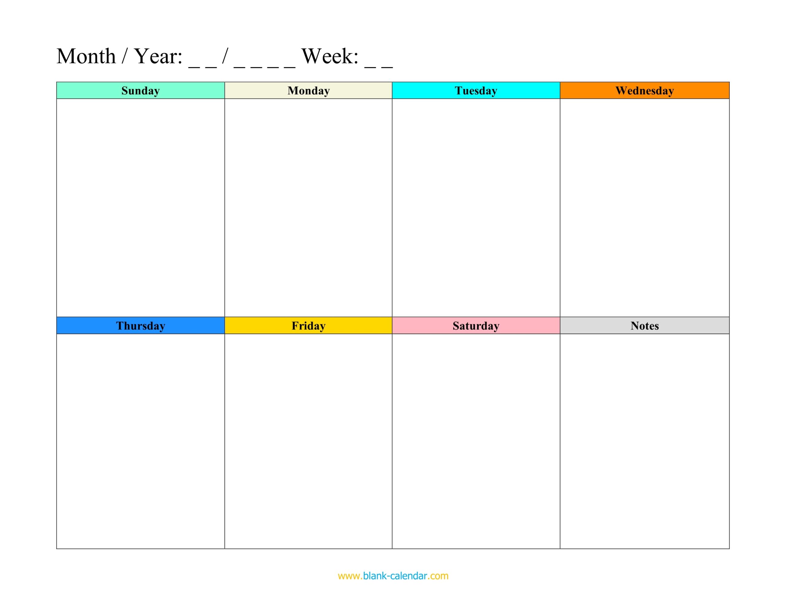 Printable Editable Weekly Planner