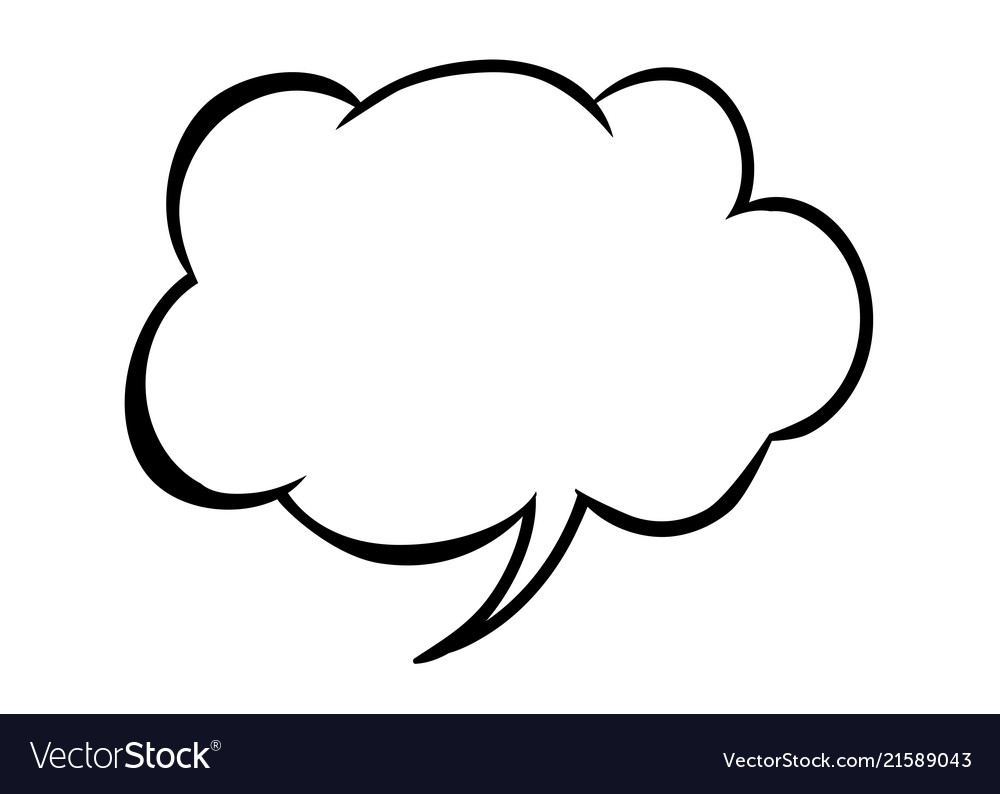 White Speech Bubble Icon Royalty Free Vector Image