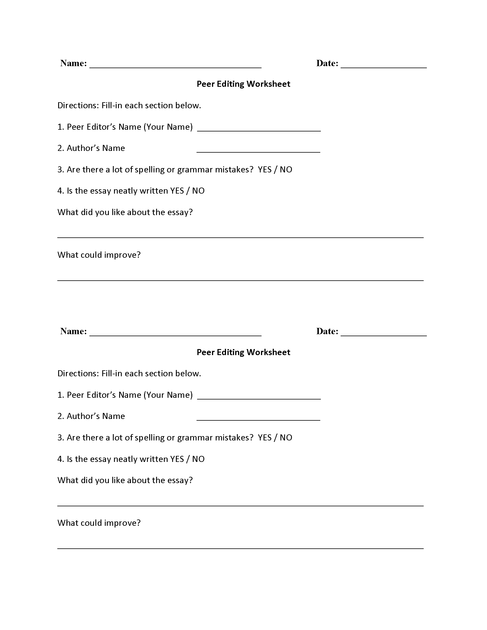 Printable Passages For Editing For 7th Graders