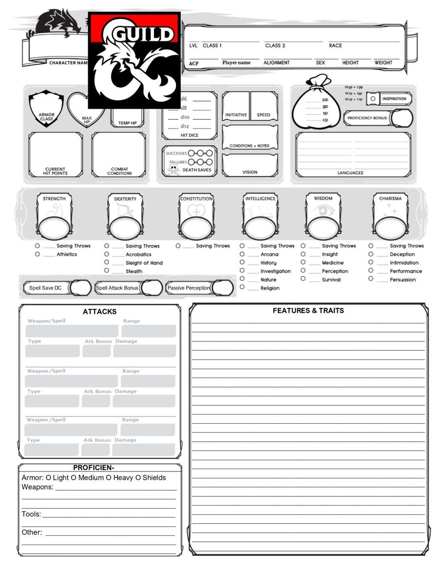 Hero System 5th Edition Character Sheet Printable
