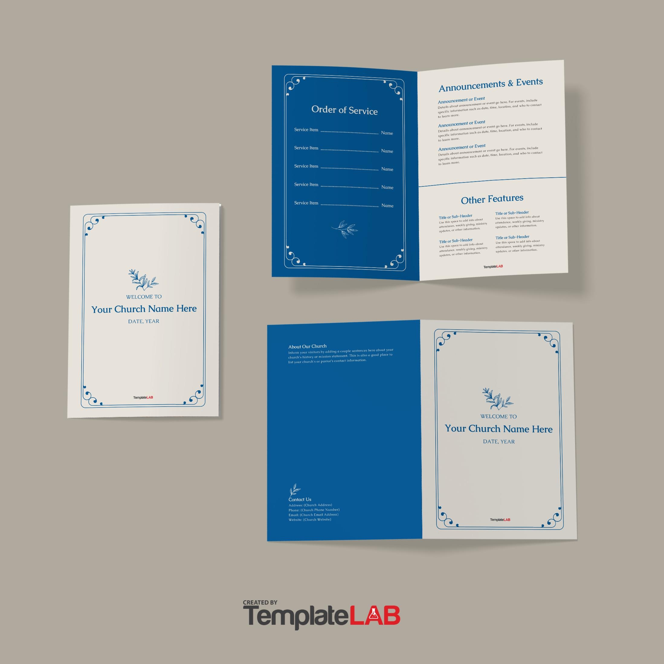 Free Printable And Editable Church Programs