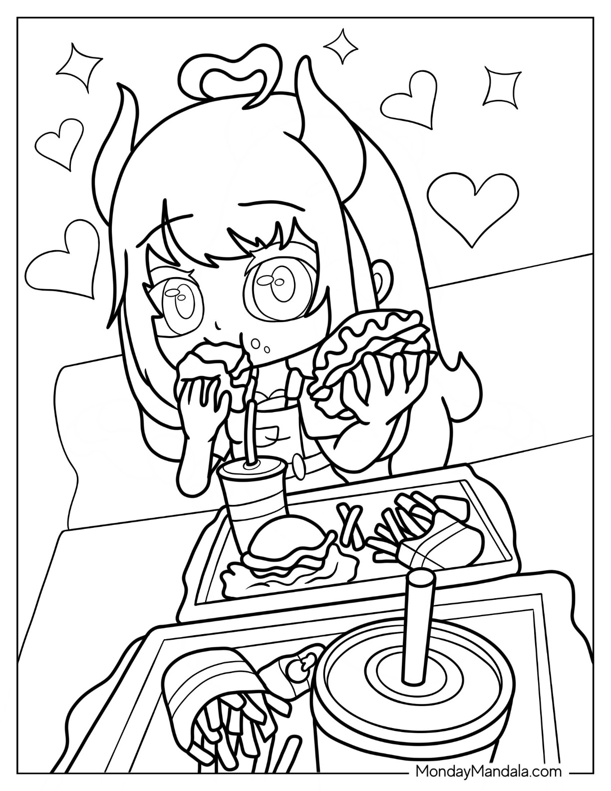 Free Printable Gacha Life Coloring Pages No Edits