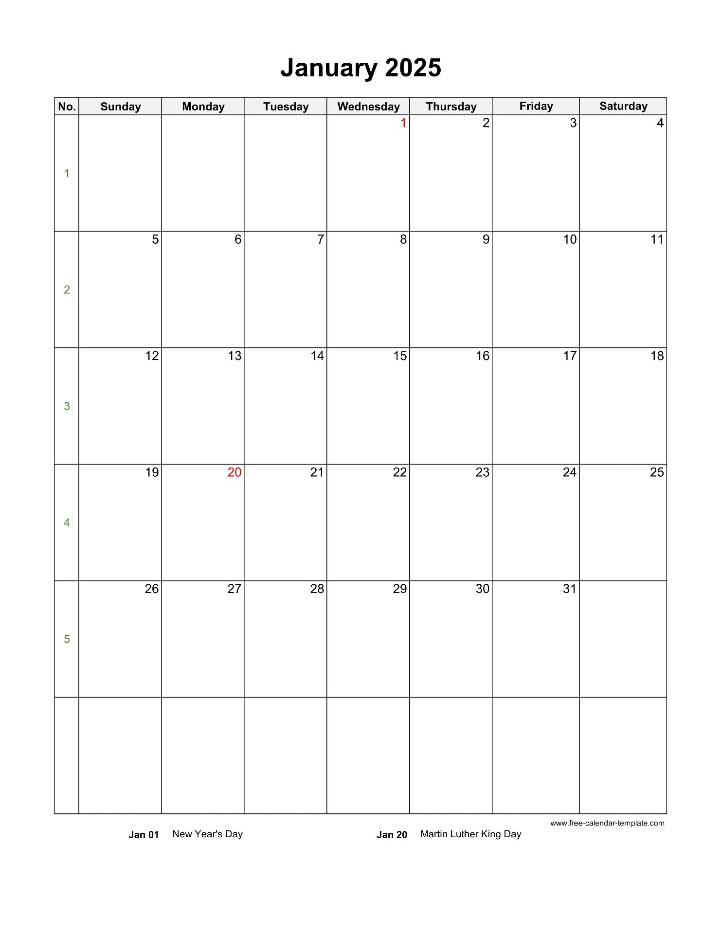 Editable Printable Calendar Vertical
