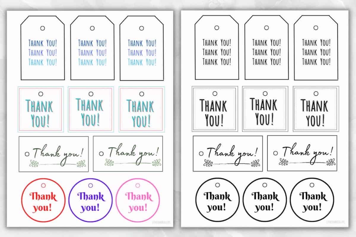 Free Printable Editable Thank You Tags