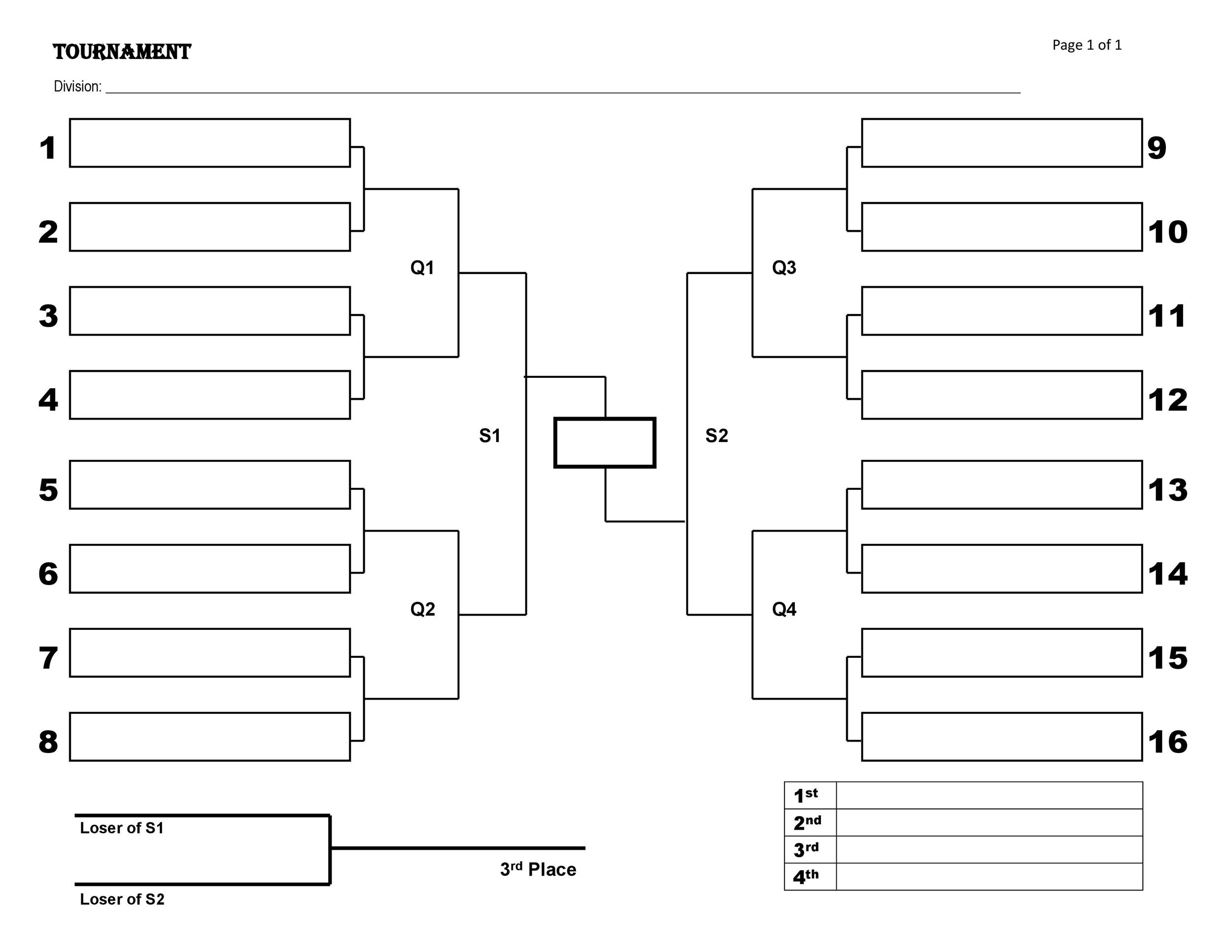 Printable And Editable Brackets